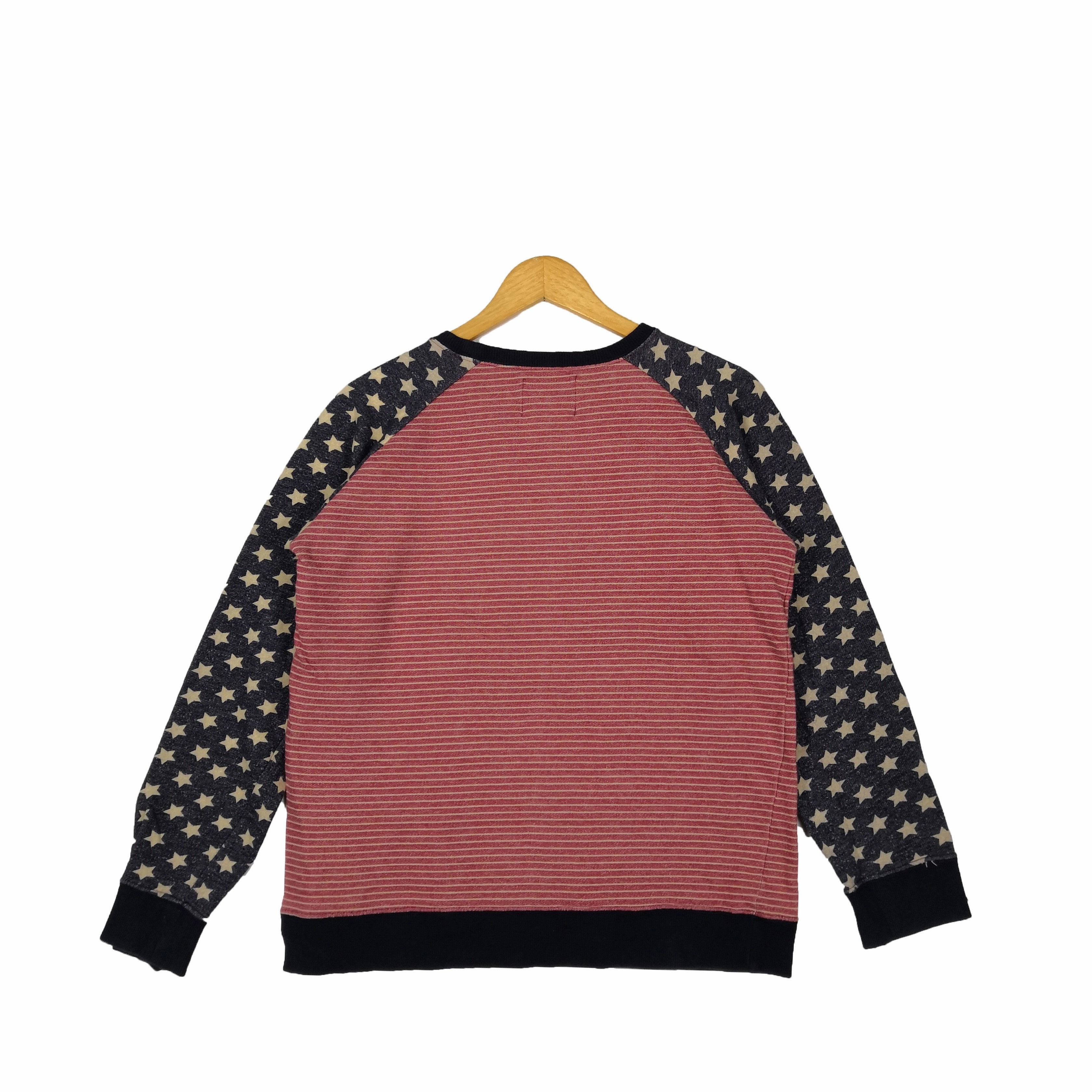 Japanese Brand × Vintage American Flag Denim Sweatshirt Japanese Distressed Patch Size US L / EU 52-54 / 3 - 2 Thumbnail