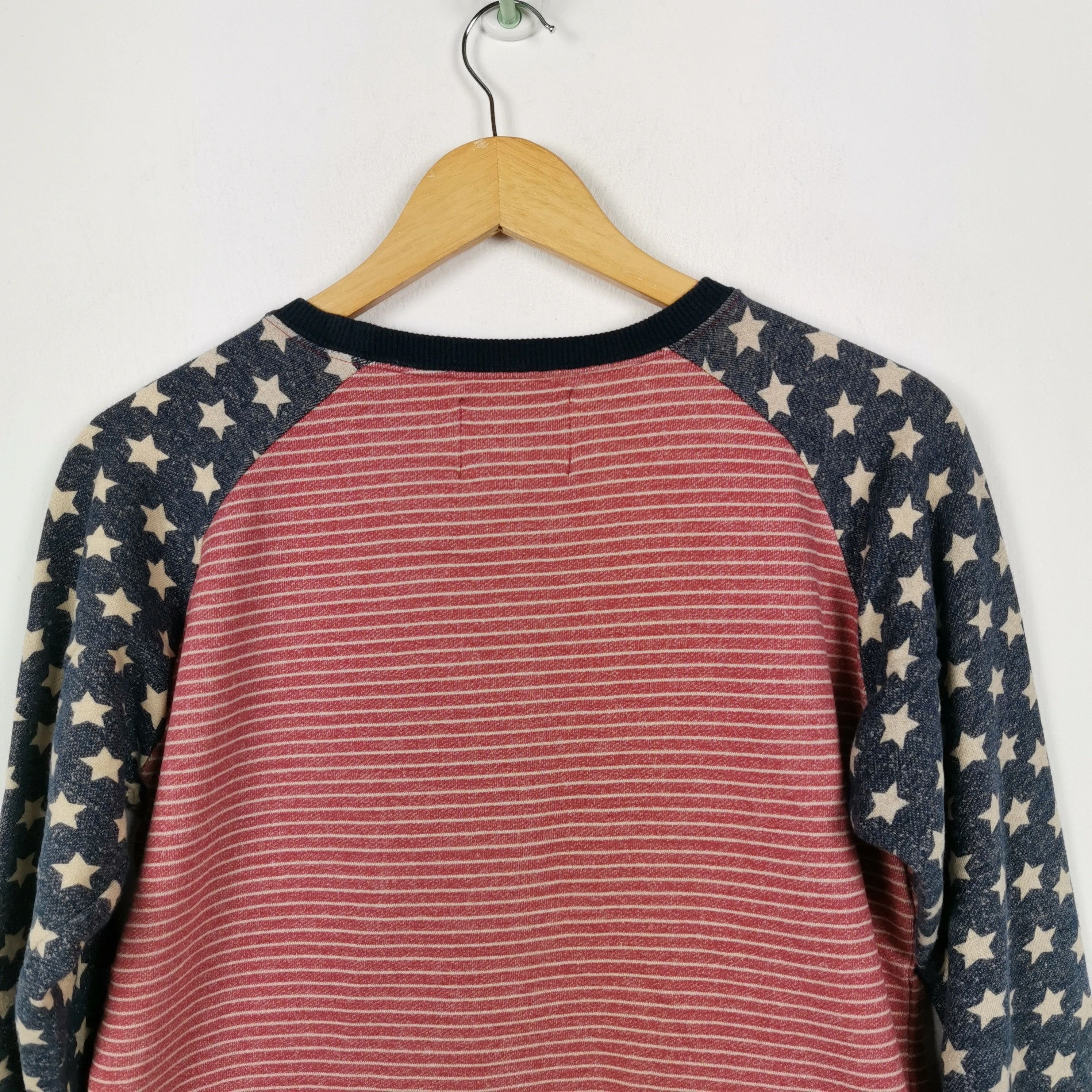 Japanese Brand × Vintage American Flag Denim Sweatshirt Japanese Distressed Patch Size US L / EU 52-54 / 3 - 4 Thumbnail