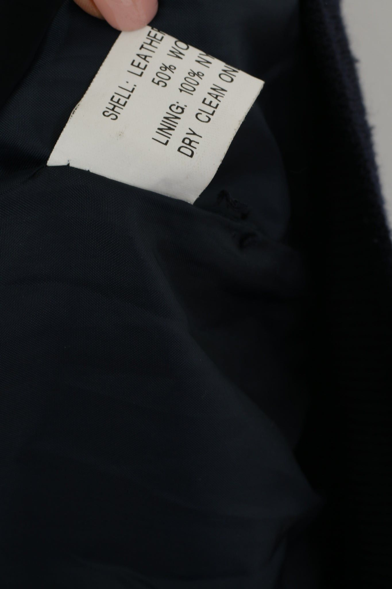 Vintage Elkjaer Men 54 XL Button Front Cardigan Navy Leather 3147 Size US XL / EU 56 / 4 - 5 Thumbnail