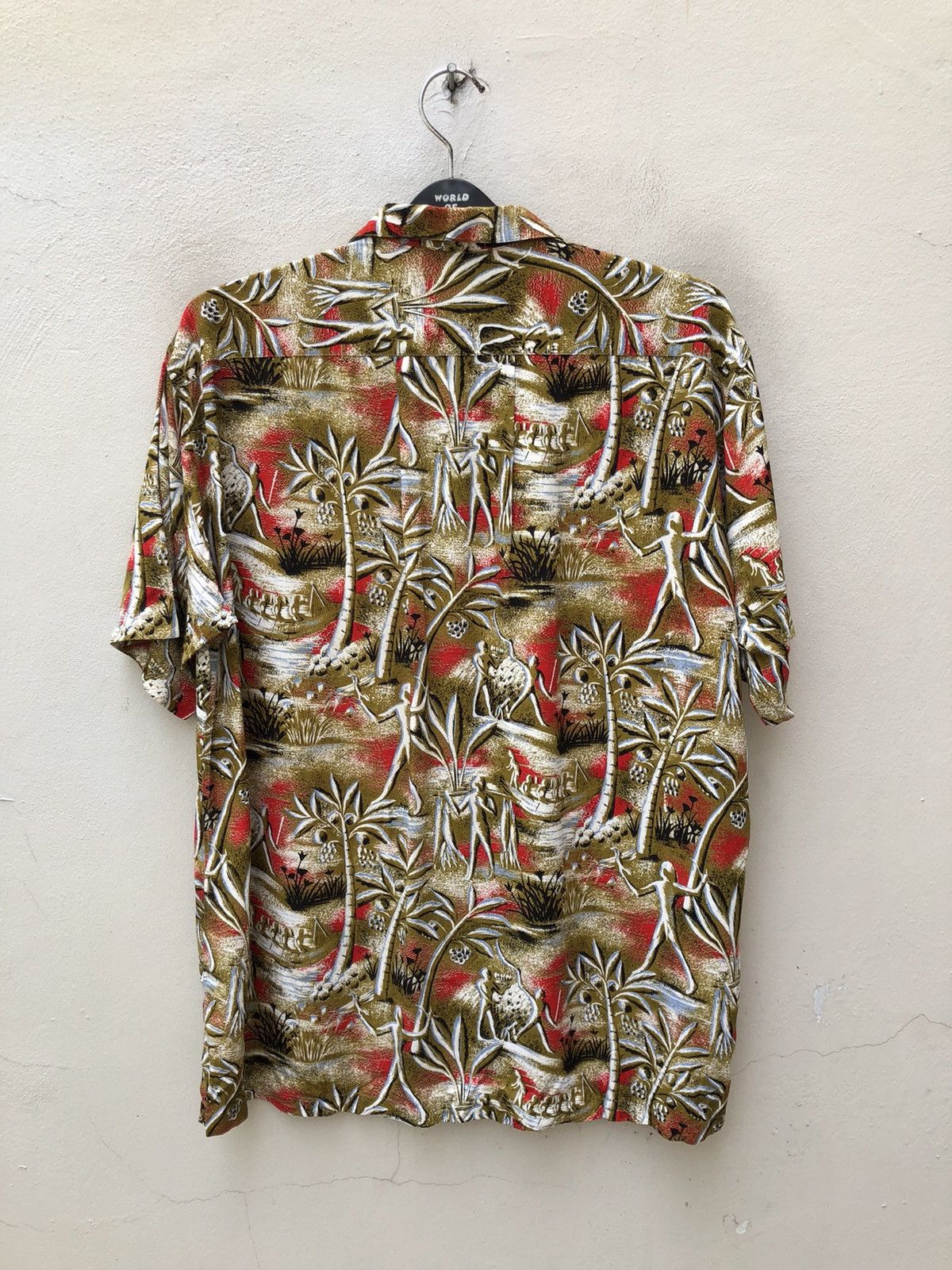 Other Jun Saito Grass Men’s Japan Abstract Print Rayon Hawaiian Size US M / EU 48-50 / 2 - 17 Thumbnail
