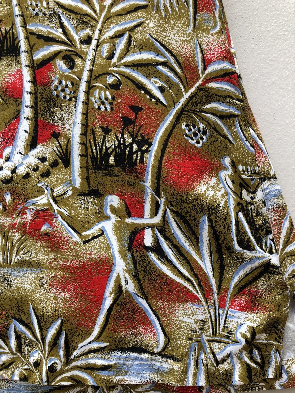 Other Jun Saito Grass Men’s Japan Abstract Print Rayon Hawaiian Size US M / EU 48-50 / 2 - 12 Thumbnail