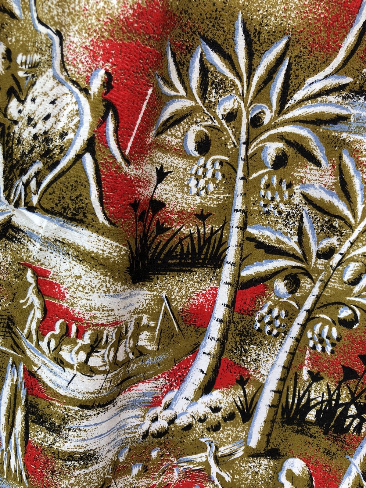Other Jun Saito Grass Men’s Japan Abstract Print Rayon Hawaiian Size US M / EU 48-50 / 2 - 21 Thumbnail