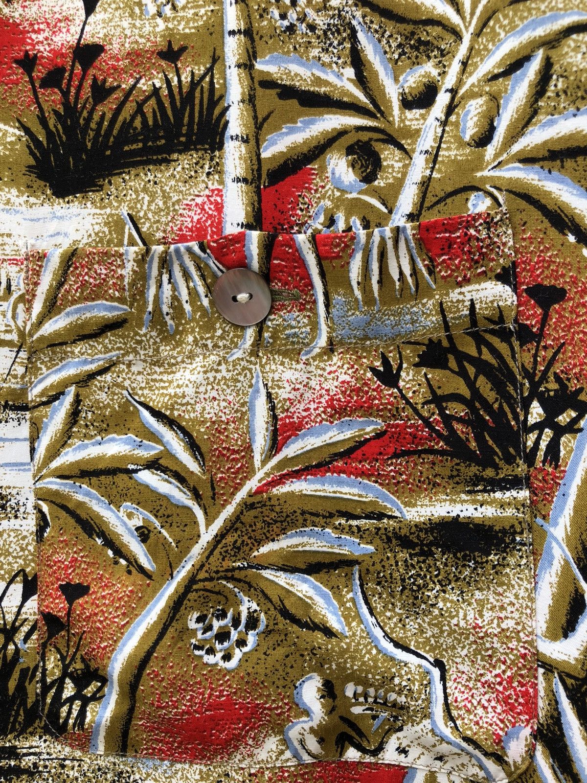 Other Jun Saito Grass Men’s Japan Abstract Print Rayon Hawaiian Size US M / EU 48-50 / 2 - 8 Thumbnail
