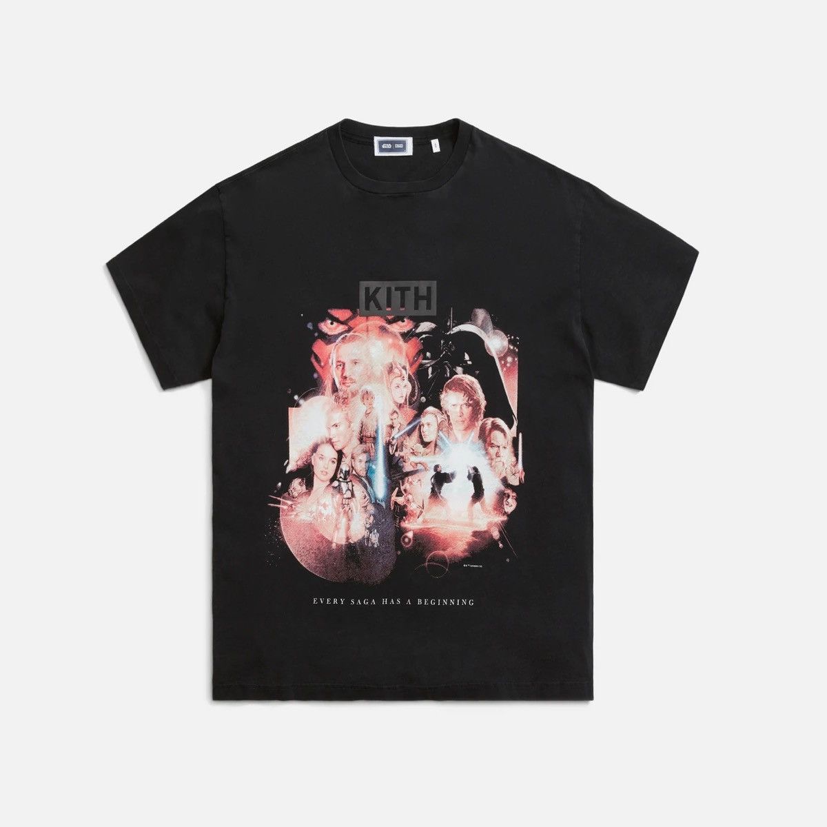 image of Kith x Star Wars Beginning Vintage Tee Size S in Black, Men's