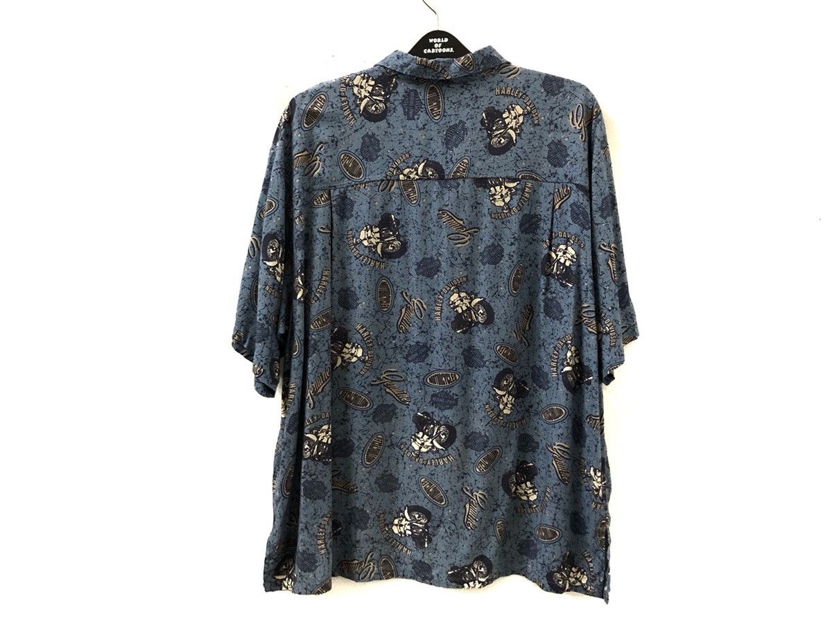 Harley Davidson Vintage HD All Printed 100% Rayon Hawaiian Aloha Shirt Size US XL / EU 56 / 4 - 12 Thumbnail