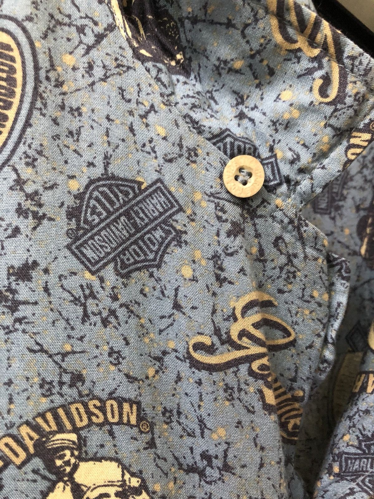 Harley Davidson Vintage HD All Printed 100% Rayon Hawaiian Aloha Shirt Size US XL / EU 56 / 4 - 8 Thumbnail