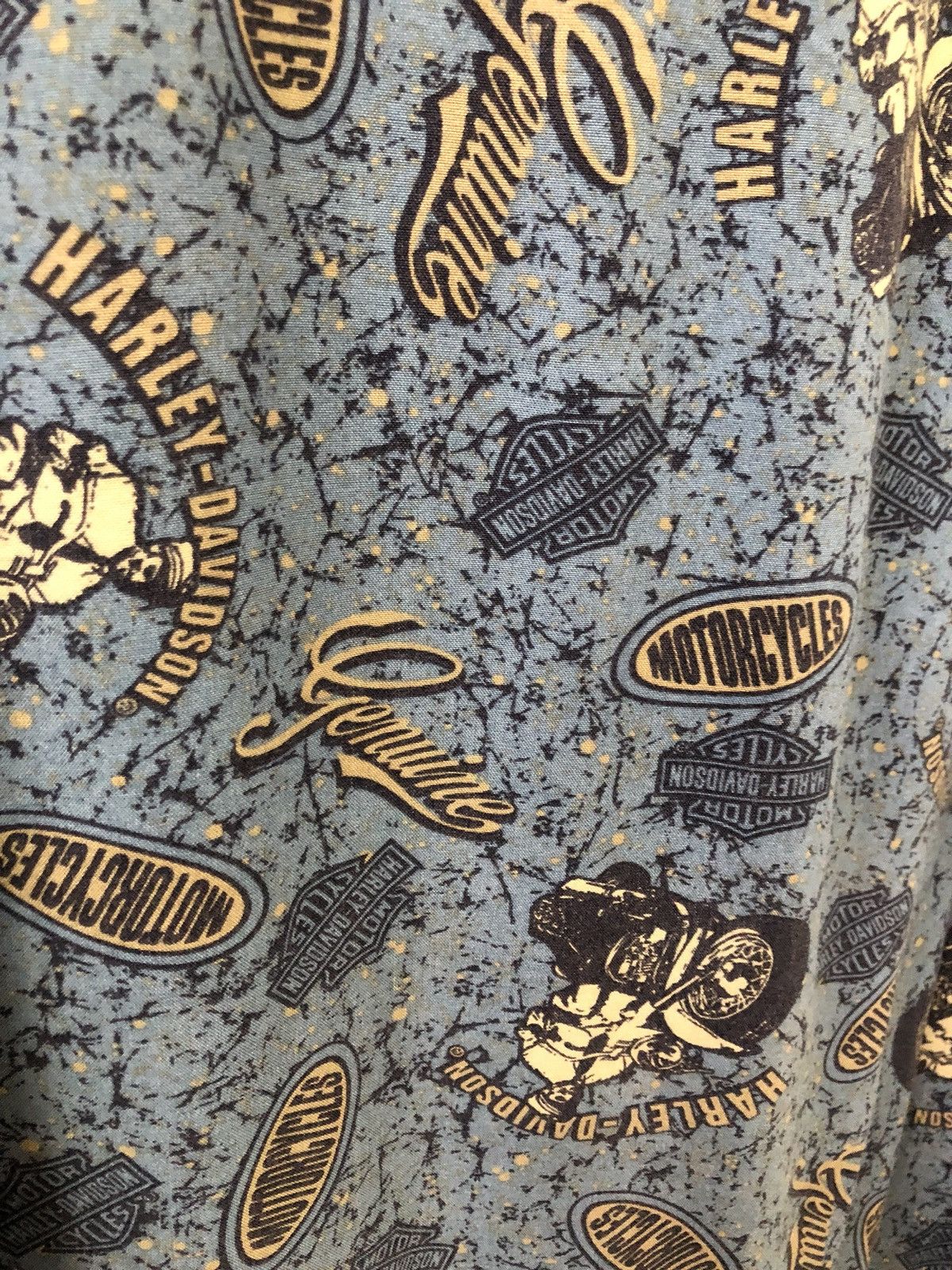 Harley Davidson Vintage HD All Printed 100% Rayon Hawaiian Aloha Shirt Size US XL / EU 56 / 4 - 14 Thumbnail