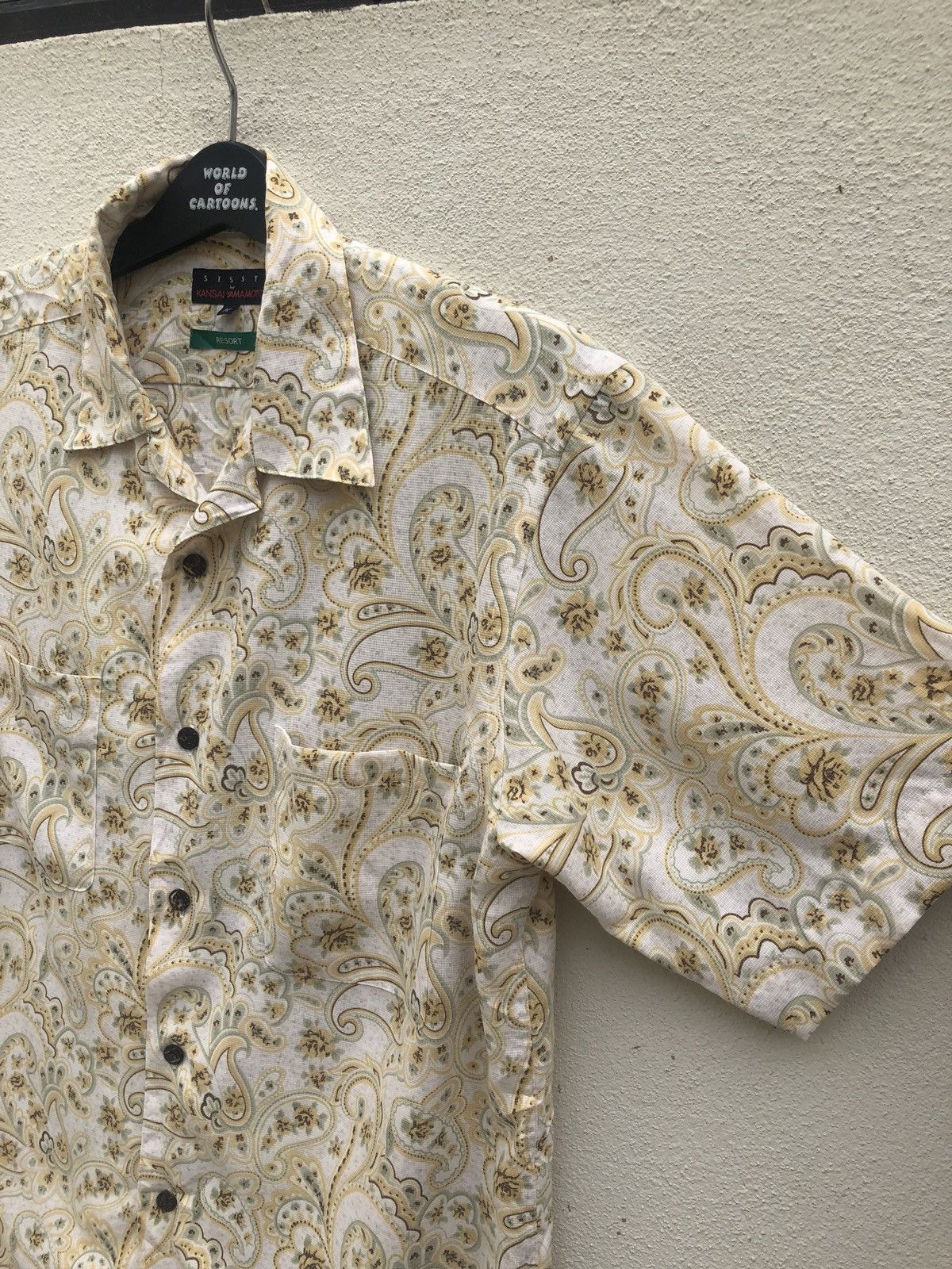 Kansai Yamamoto Kansai Yamamoto Double Pocket Paisley Hawaiian Shirt Size US M / EU 48-50 / 2 - 3 Thumbnail