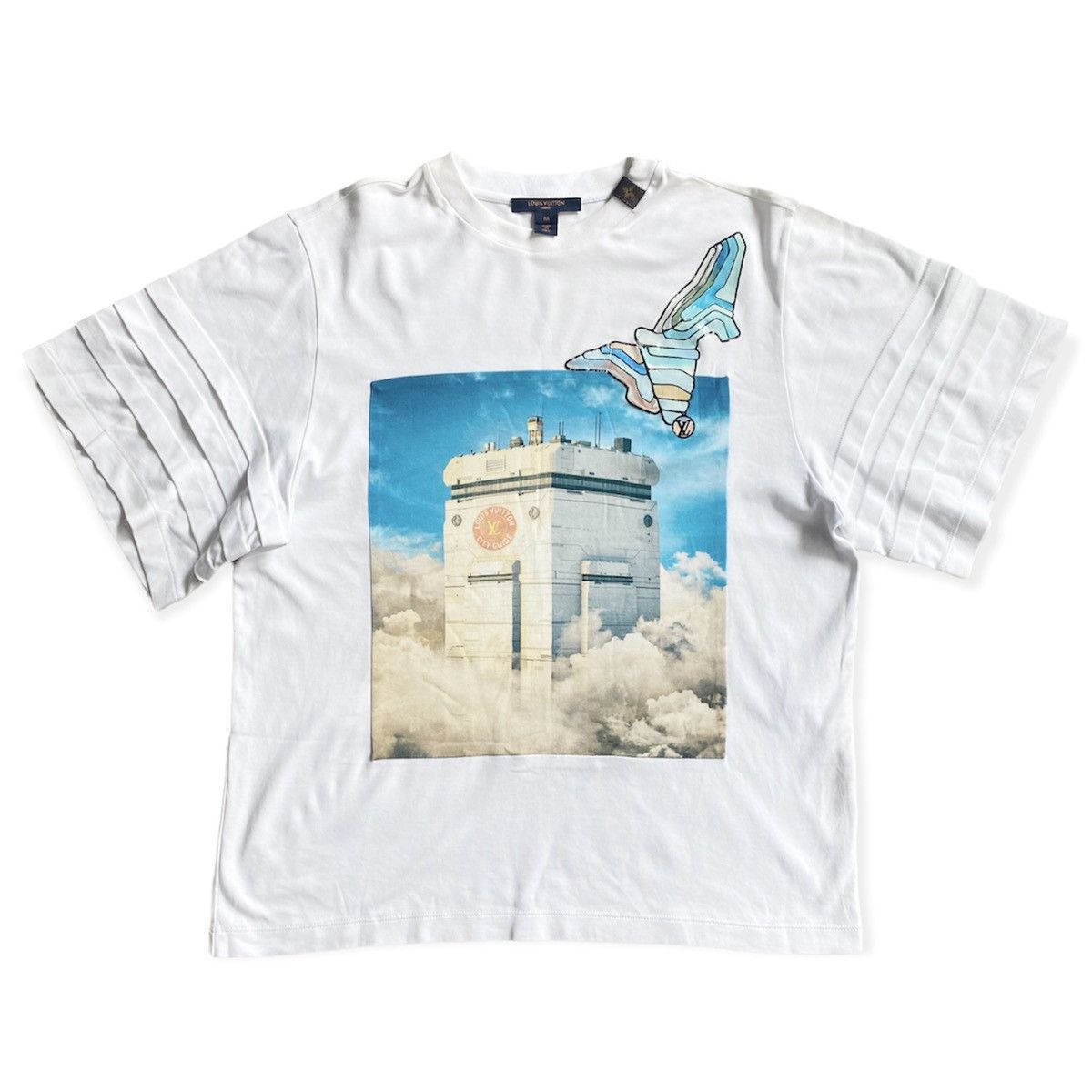 image of Ss19 Louis Vuitton (Womenswear Collection) Space-Age T Shirt in White, Women's