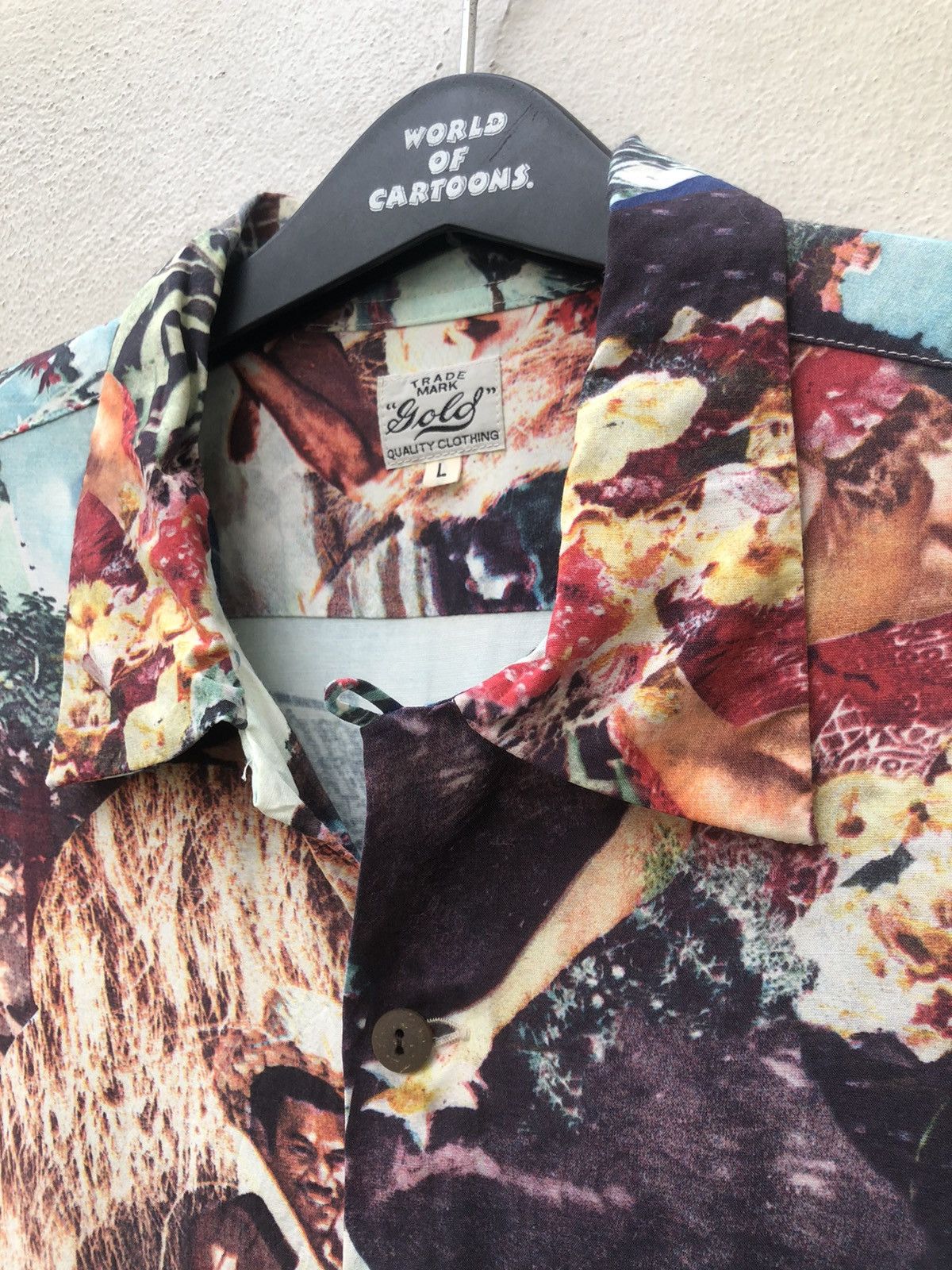 Buzz Rickson's GOLD Toyo Enterprises Japan Open Collar Rayon Hawaiian Shirt Size US L / EU 52-54 / 3 - 5 Thumbnail