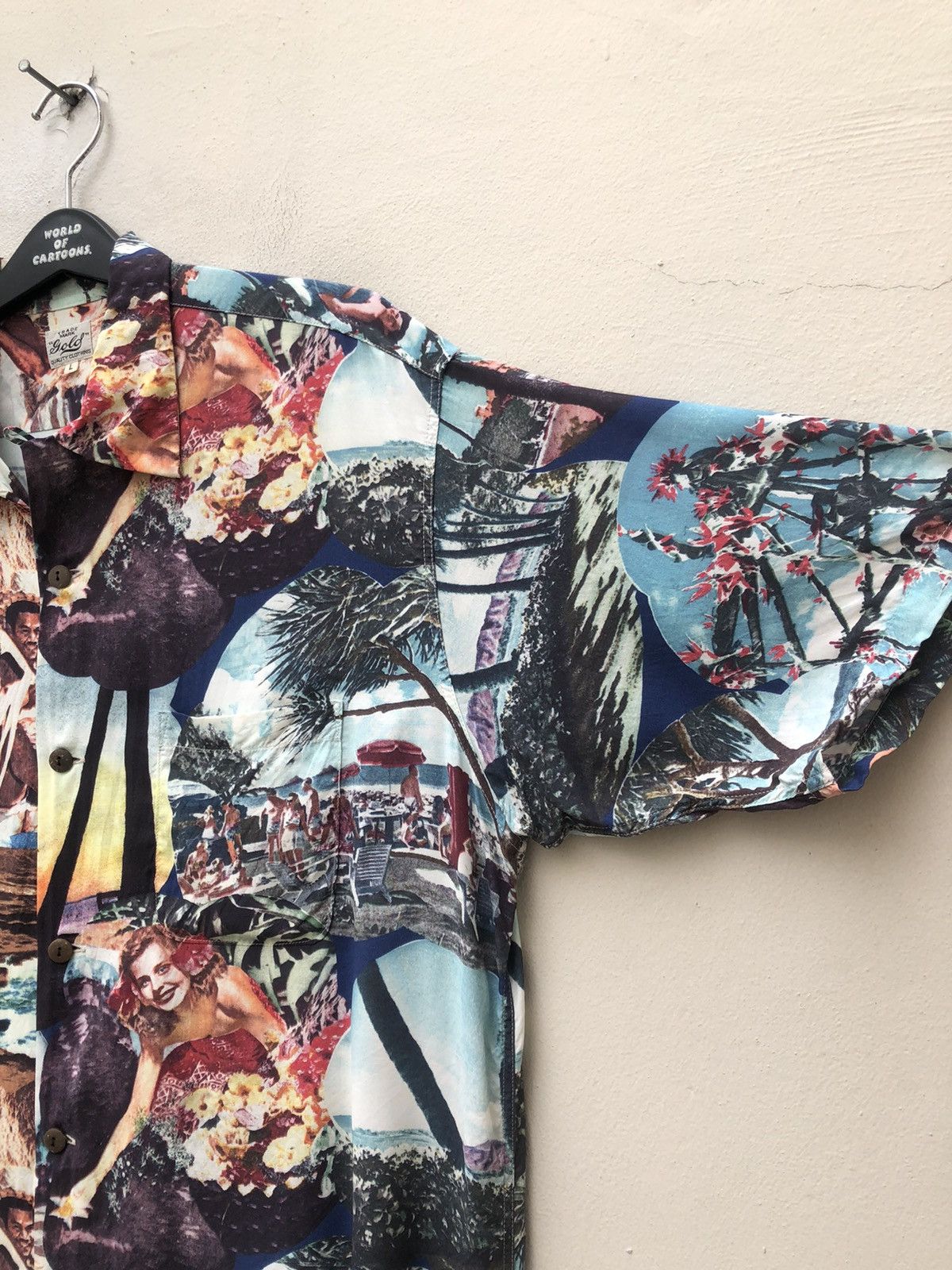 Buzz Rickson's GOLD Toyo Enterprises Japan Open Collar Rayon Hawaiian Shirt Size US L / EU 52-54 / 3 - 6 Thumbnail