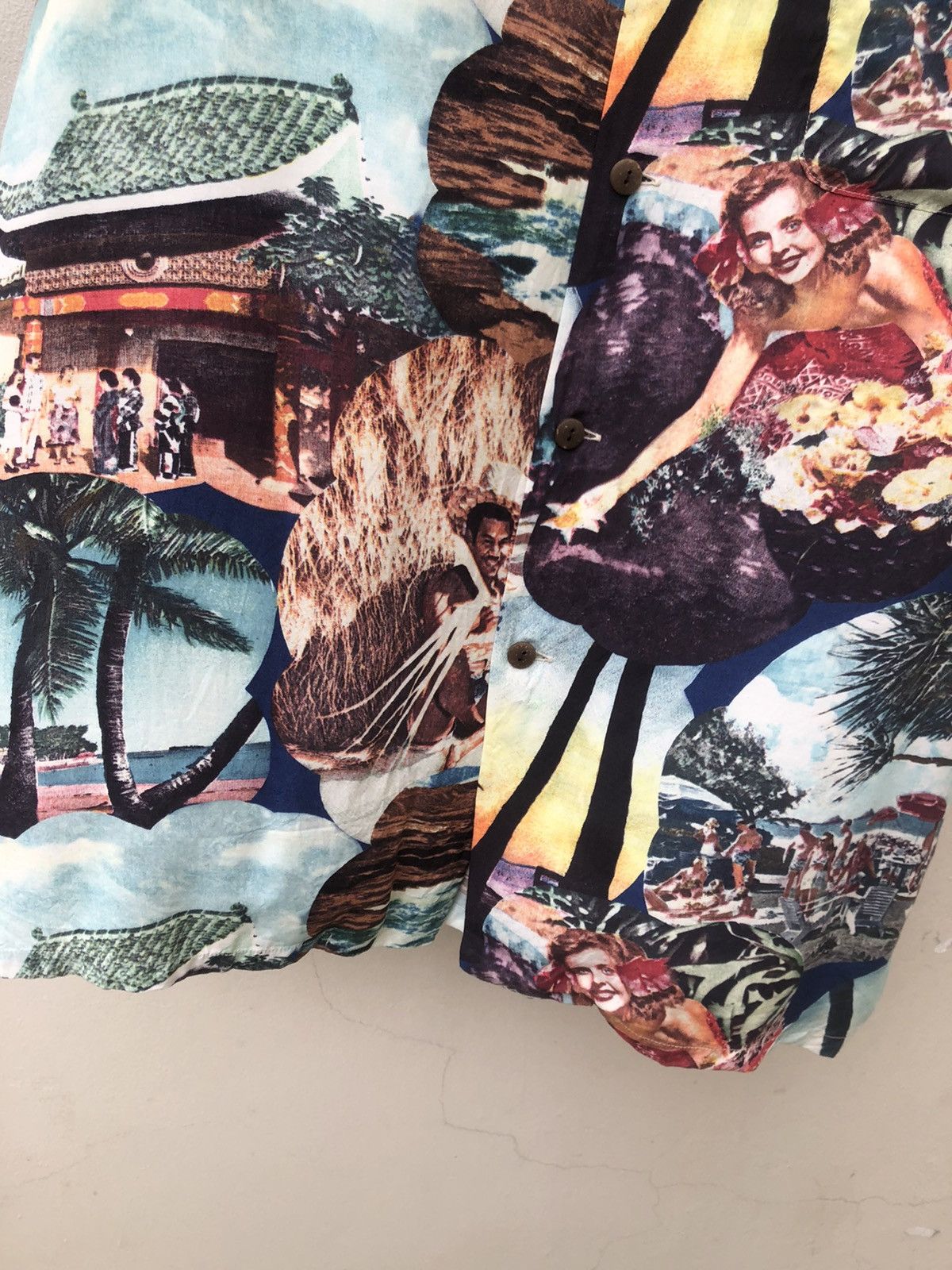 Buzz Rickson's GOLD Toyo Enterprises Japan Open Collar Rayon Hawaiian Shirt Size US L / EU 52-54 / 3 - 13 Thumbnail