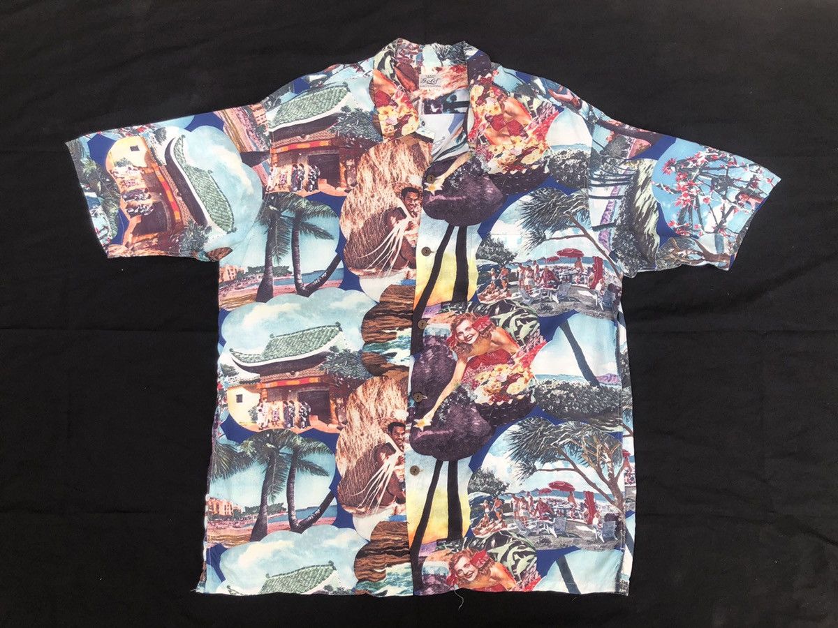 GOLD Toyo Enterprises Japan Open Collar Rayon Hawaiian Shirt