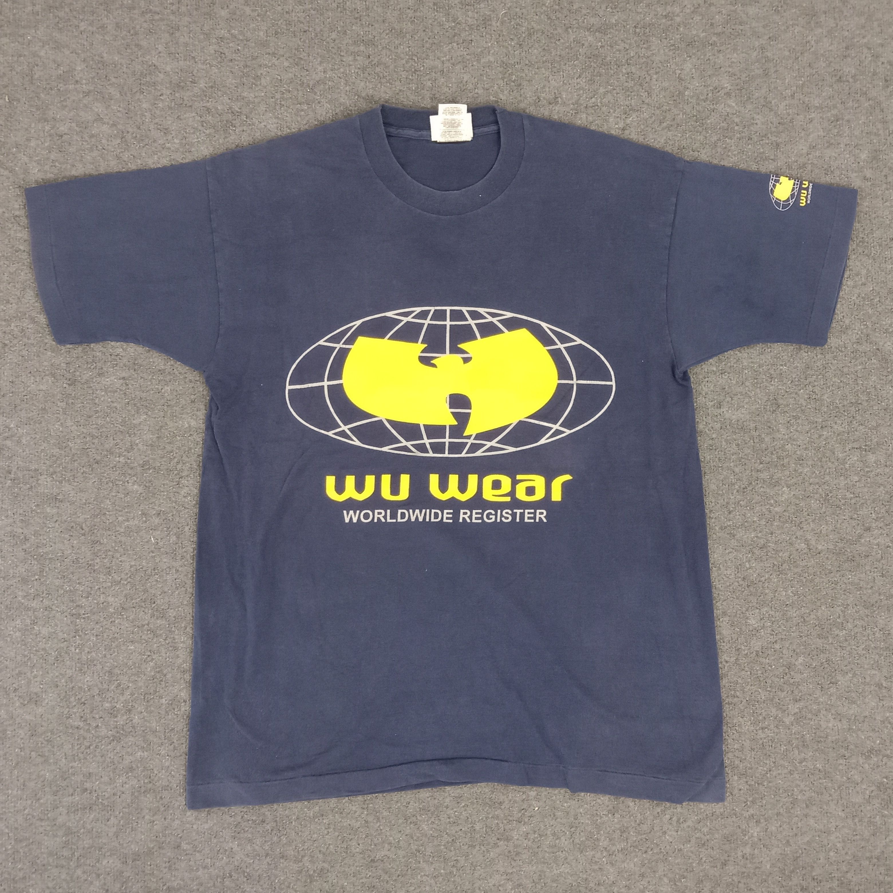 Band Tees × Vintage × Wu-Tang Clan Vintage 90's Wu Tang Worldwide Register Hiphop Tshirt Size US XL / EU 56 / 4 - 1 Thumbnail