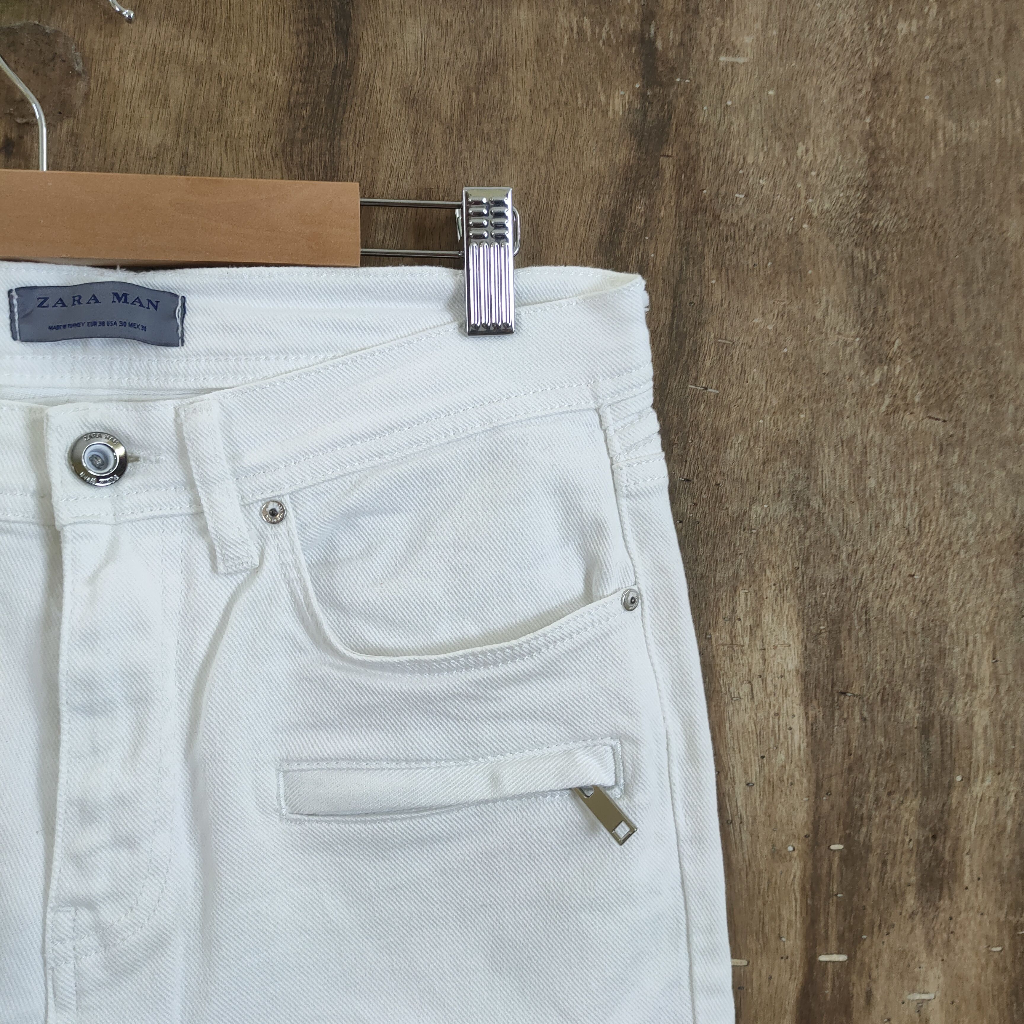Zara ZARA MAN WHITE BIKER PANTS MULTIPOCKET TACTICAL Size US 30 / EU 46 - 5 Thumbnail