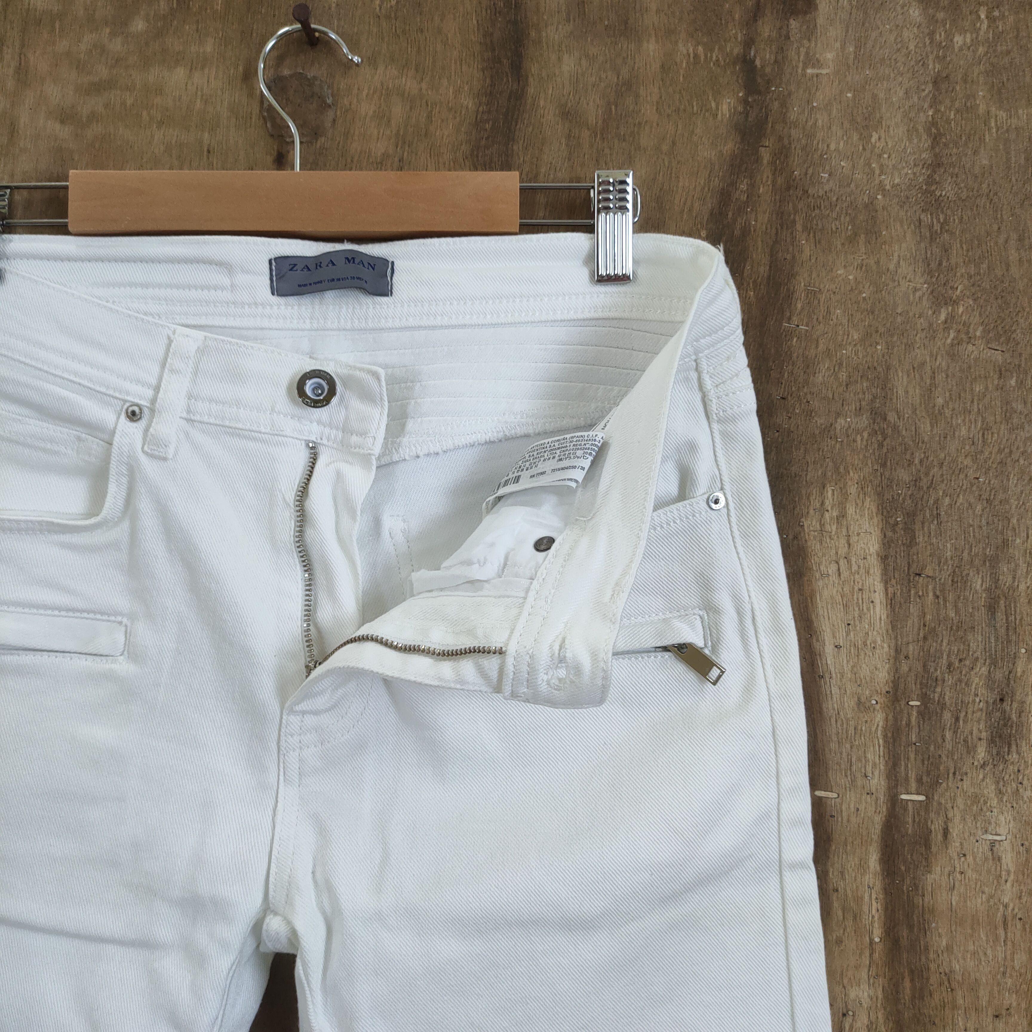 Zara ZARA MAN WHITE BIKER PANTS MULTIPOCKET TACTICAL Size US 30 / EU 46 - 7 Thumbnail