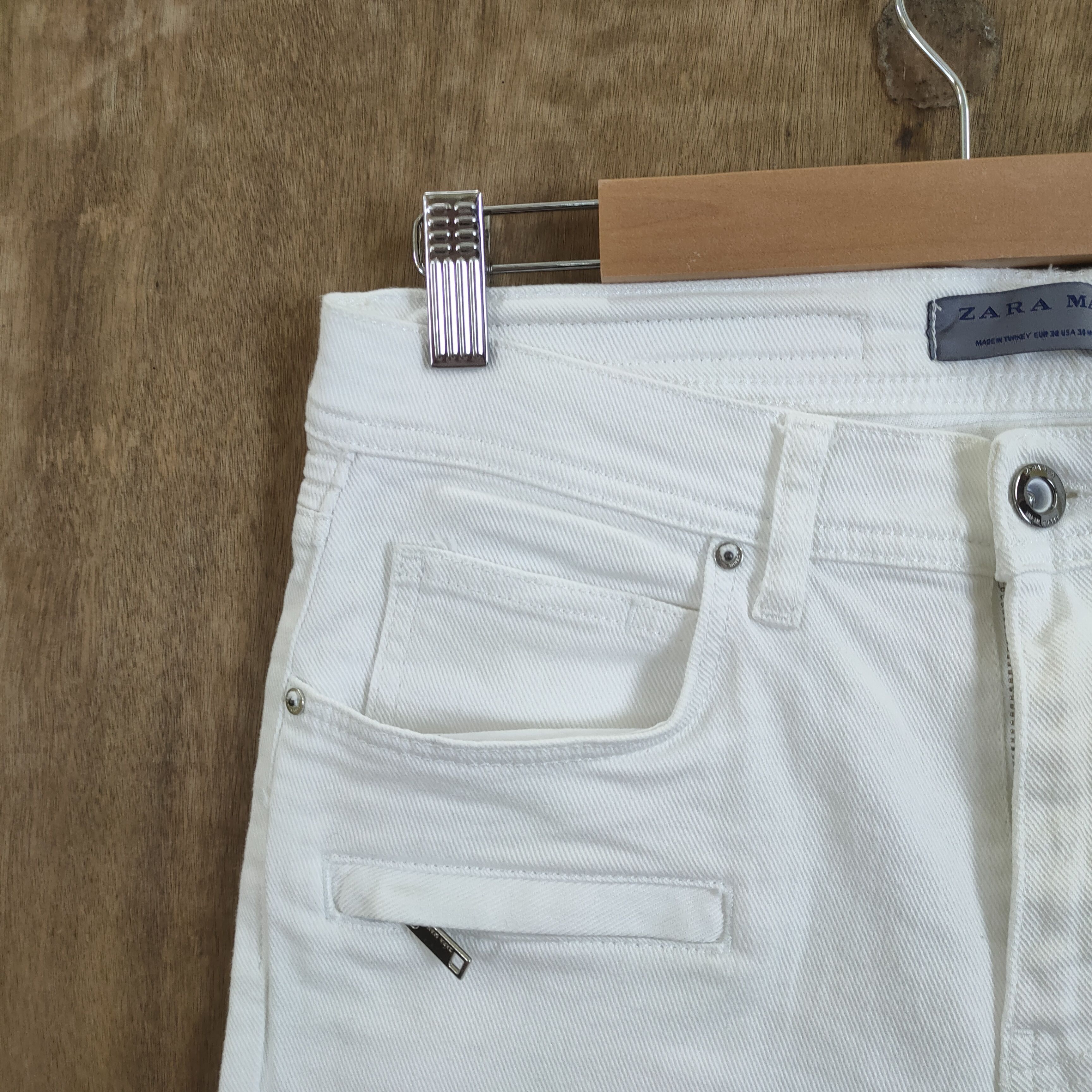 Zara ZARA MAN WHITE BIKER PANTS MULTIPOCKET TACTICAL Size US 30 / EU 46 - 4 Thumbnail