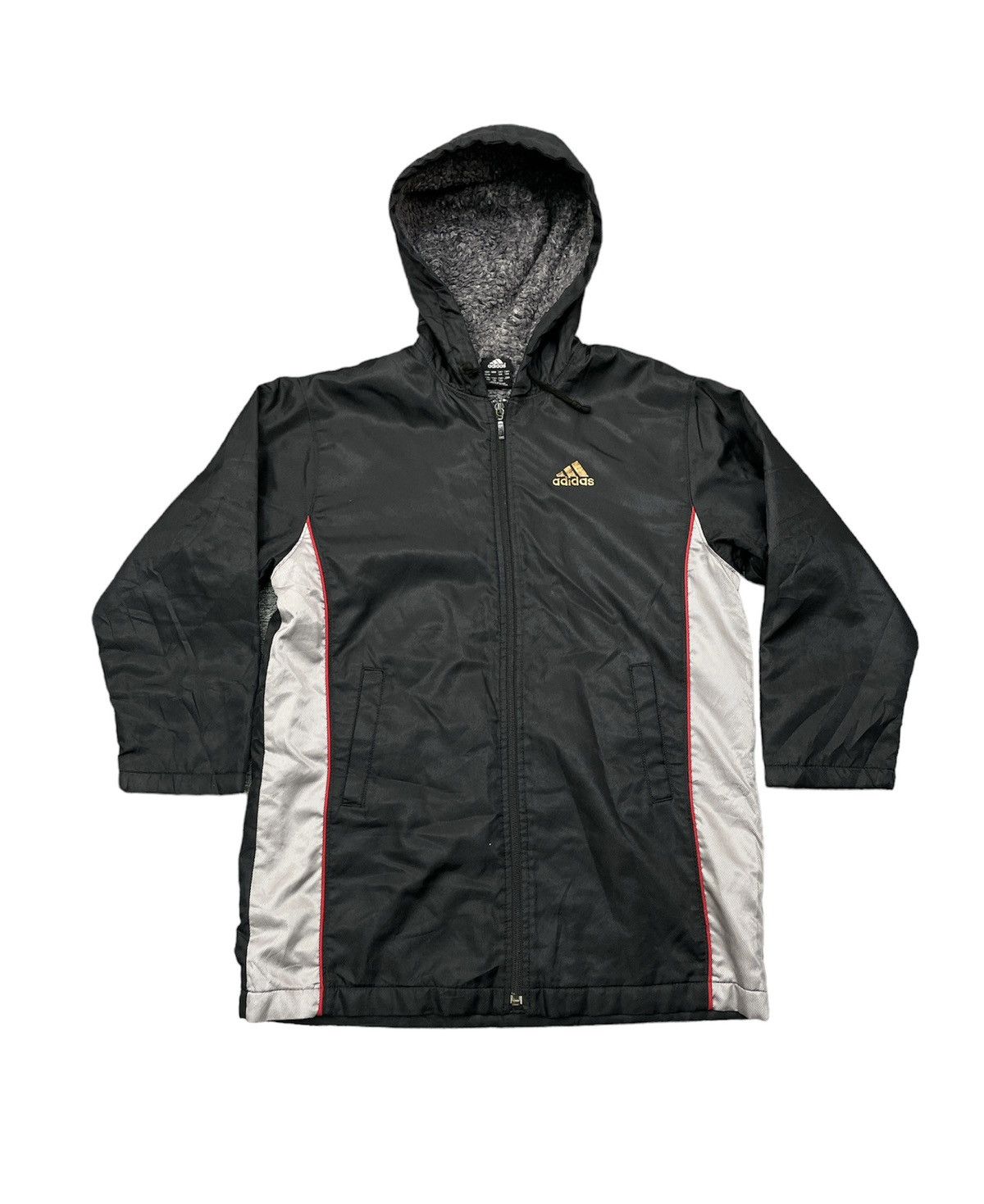 Adidas Vintage Adidas Parka Raincoat Jacket Sherpa Lining Size US S / EU 44-46 / 1 - 1 Thumbnail
