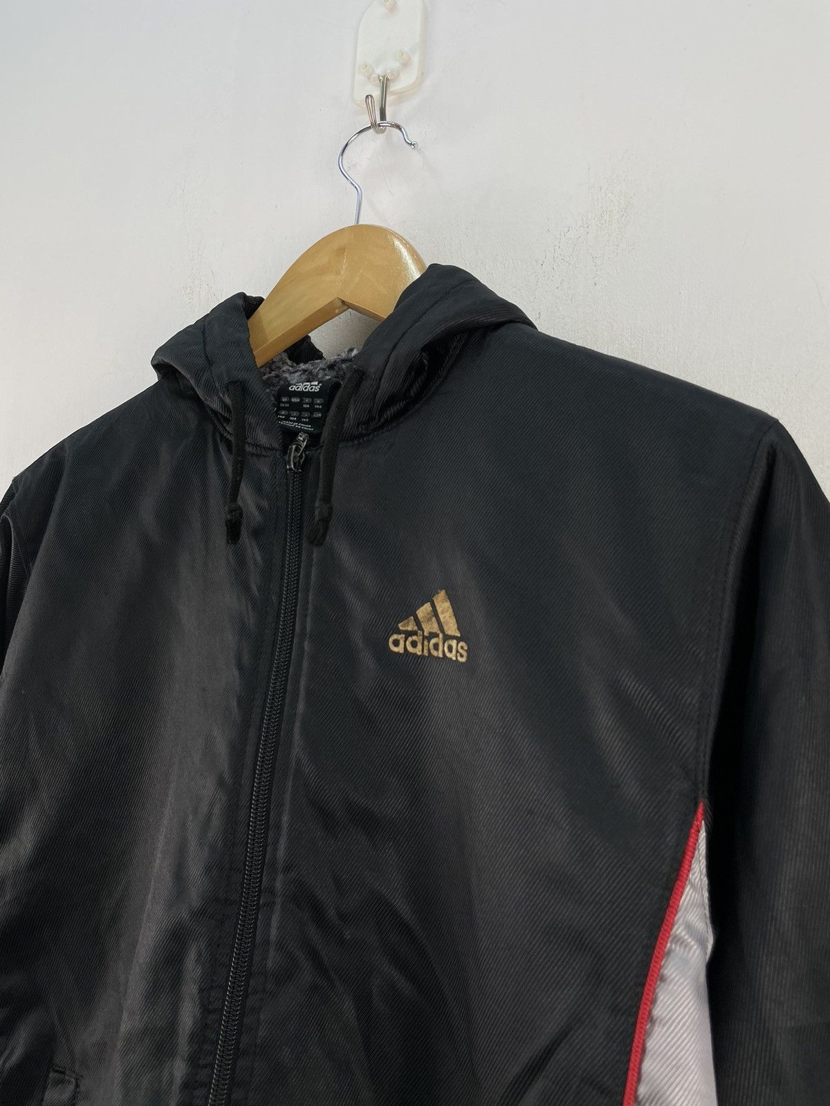 Adidas Vintage Adidas Parka Raincoat Jacket Sherpa Lining Size US S / EU 44-46 / 1 - 3 Thumbnail