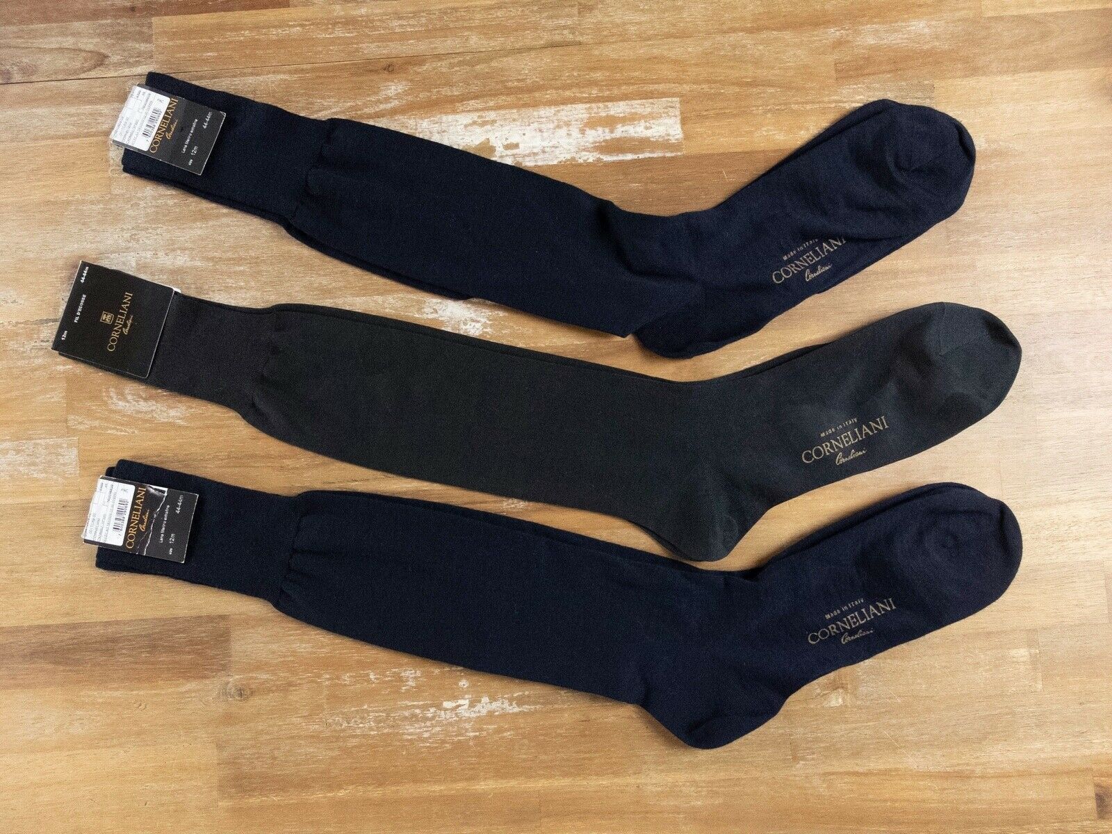 Corneliani CORNELIANI 3 pairs knee long blue green wool socks - 12 IT Size ONE SIZE - 1 Thumbnail