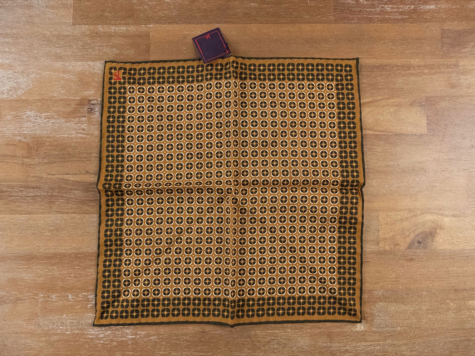 Isaia ISAIA Napoli yellow wool silk blend pocket square authentic Size ONE SIZE - 1 Thumbnail