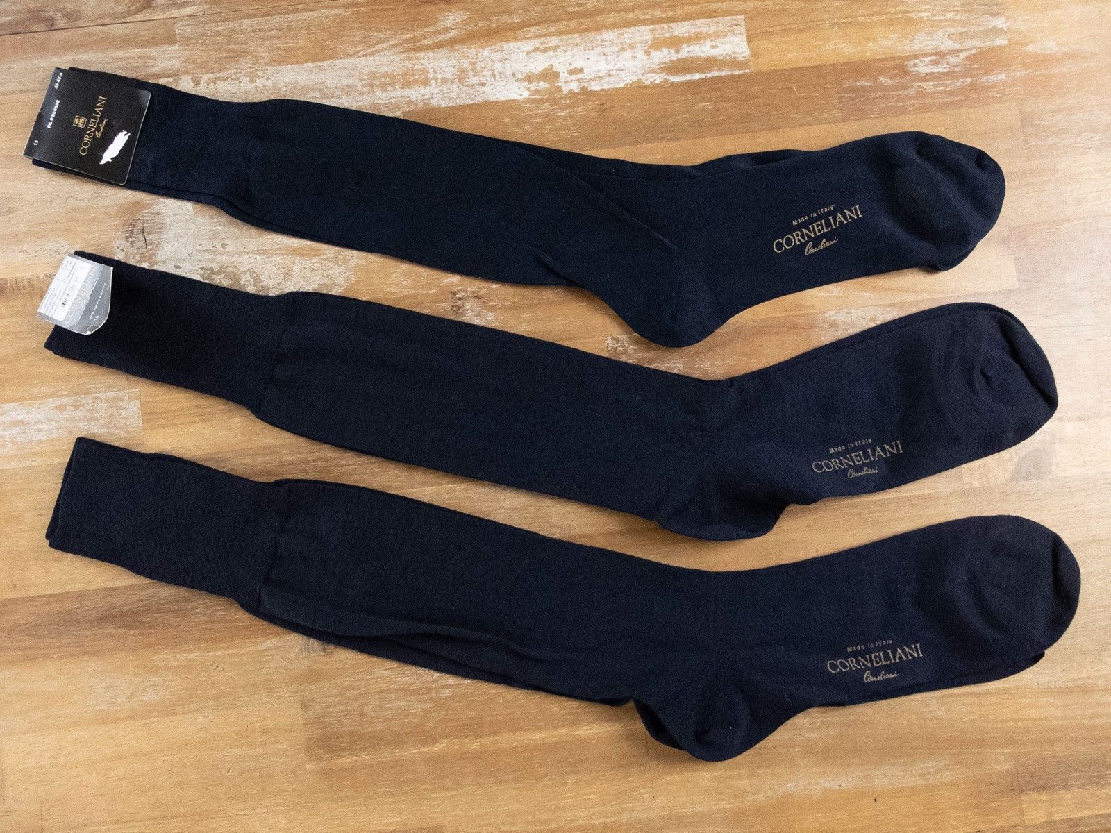 Corneliani CORNELIANI 3 pairs navy blue wool cotton socks - Size 13 Size ONE SIZE - 1 Thumbnail