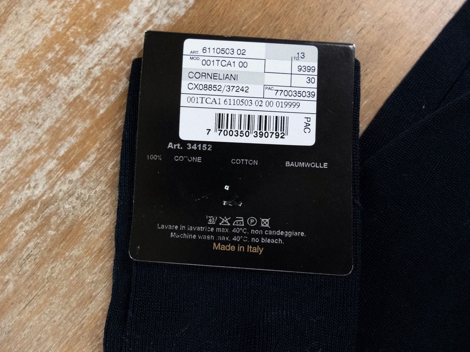 Corneliani CORNELIANI 3 pairs navy blue wool cotton socks - Size 13 Size ONE SIZE - 6 Thumbnail