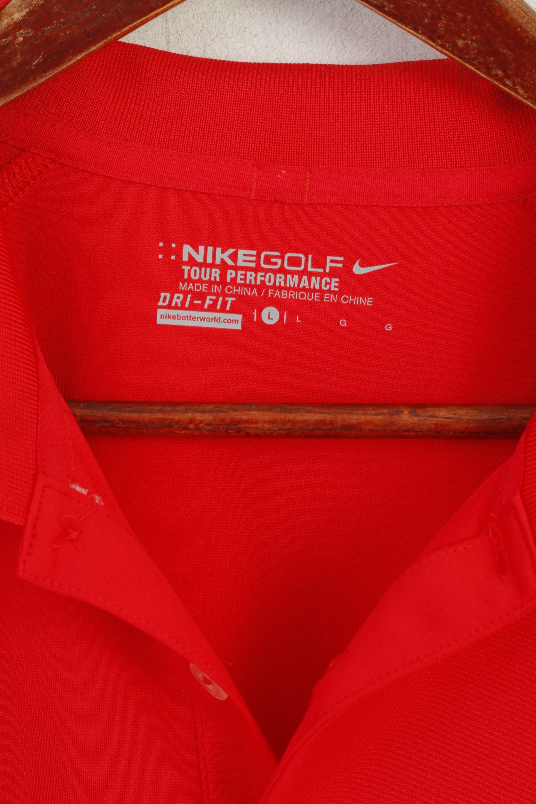 Nike × Vintage Nike Golf Men L Polo Shirt Red Dri-Fit Team USA 2015 1960 Size US L / EU 52-54 / 3 - 3 Thumbnail