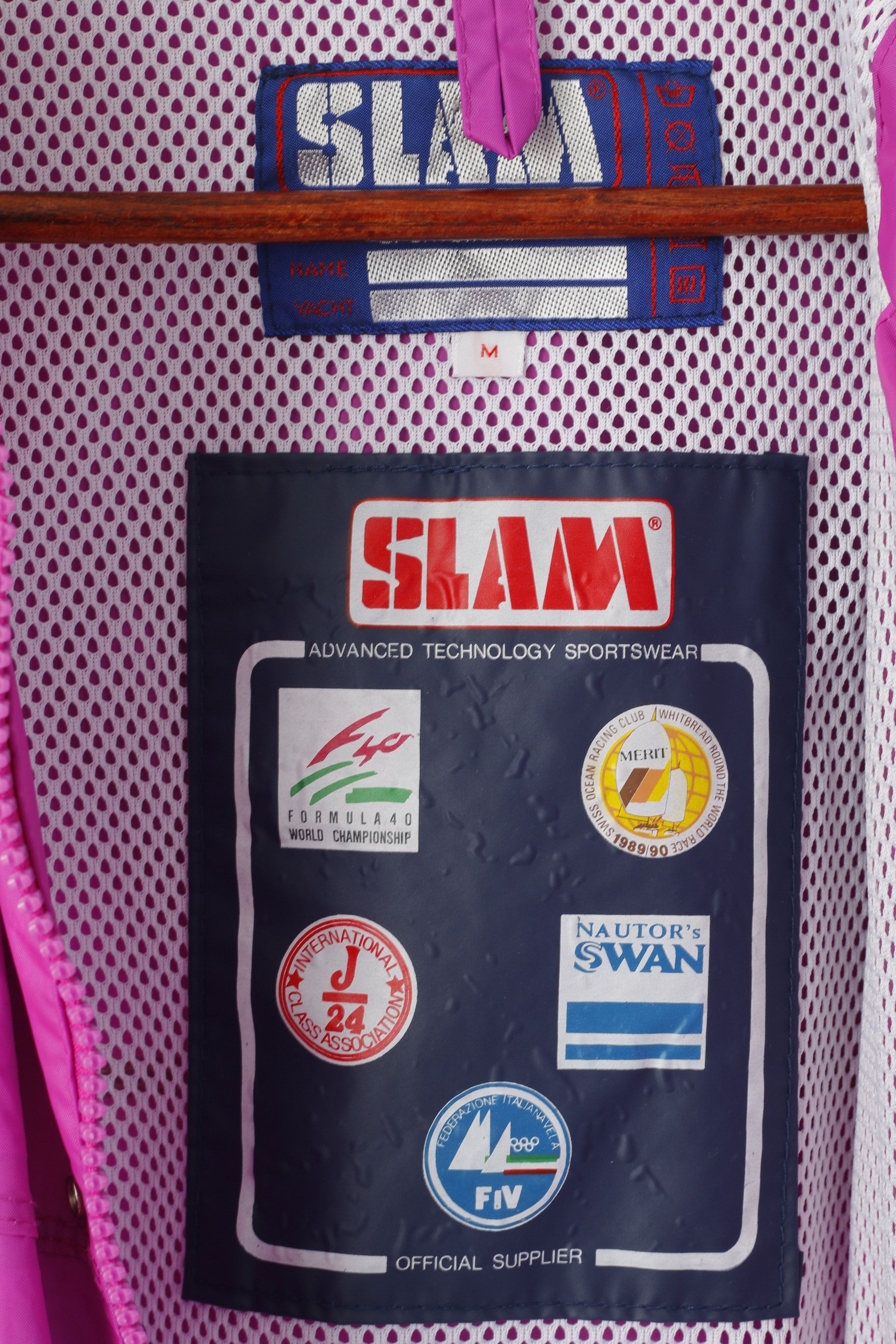 Vintage Slam Men M Jacket Pink Sportswear Hooded Garda 1962 Size US M / EU 48-50 / 2 - 5 Thumbnail