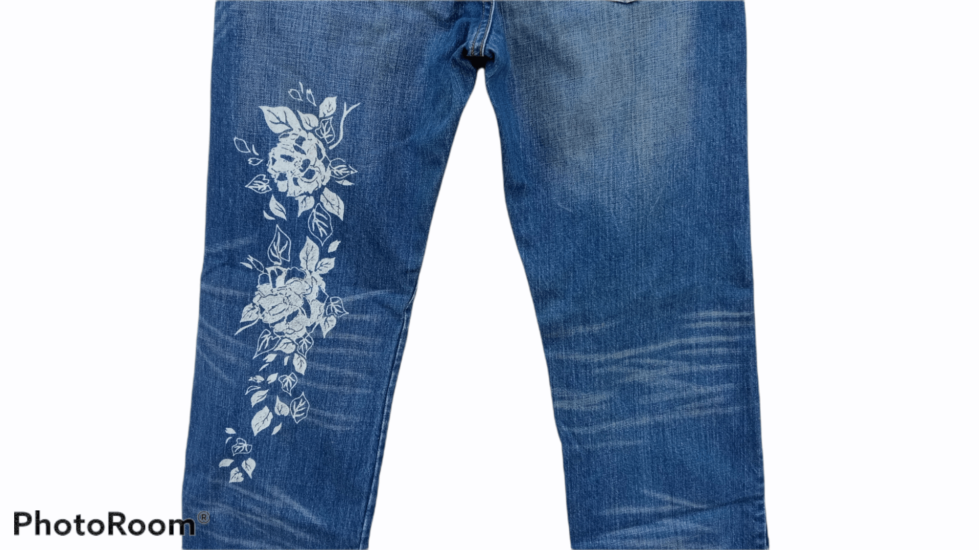 Japanese Brand × Takeo Kikuchi × Vintage 🔥🔥Takeo Kikuchi Floral Motive Distressed Jeans Size US 32 / EU 48 - 23 Thumbnail