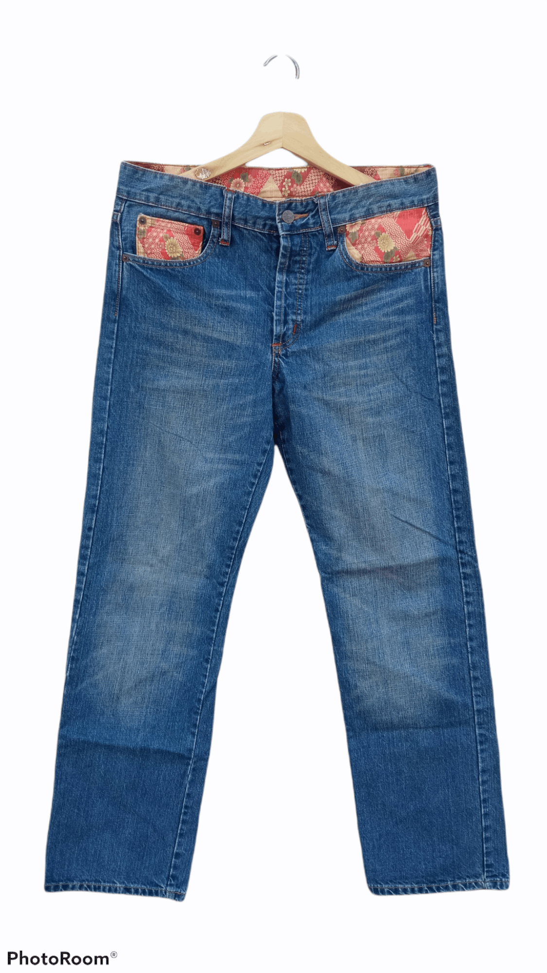 Japanese Brand × Takeo Kikuchi × Vintage 🔥🔥Takeo Kikuchi Floral Motive Distressed Jeans Size US 32 / EU 48 - 1 Thumbnail