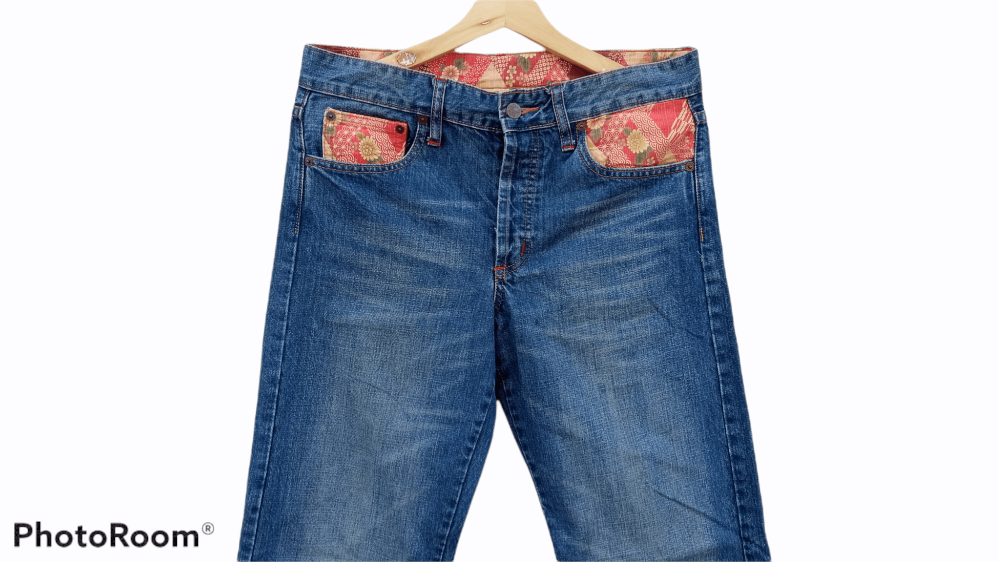Japanese Brand × Takeo Kikuchi × Vintage 🔥🔥Takeo Kikuchi Floral Motive Distressed Jeans Size US 32 / EU 48 - 9 Thumbnail