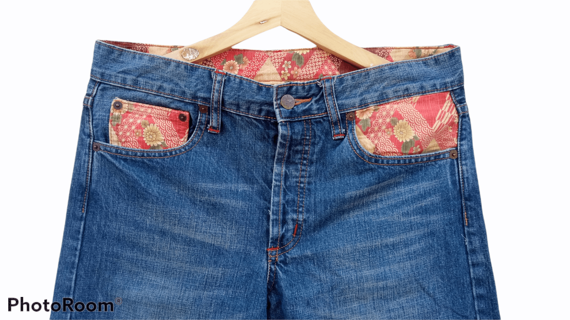 Japanese Brand × Takeo Kikuchi × Vintage 🔥🔥Takeo Kikuchi Floral Motive Distressed Jeans Size US 32 / EU 48 - 11 Thumbnail