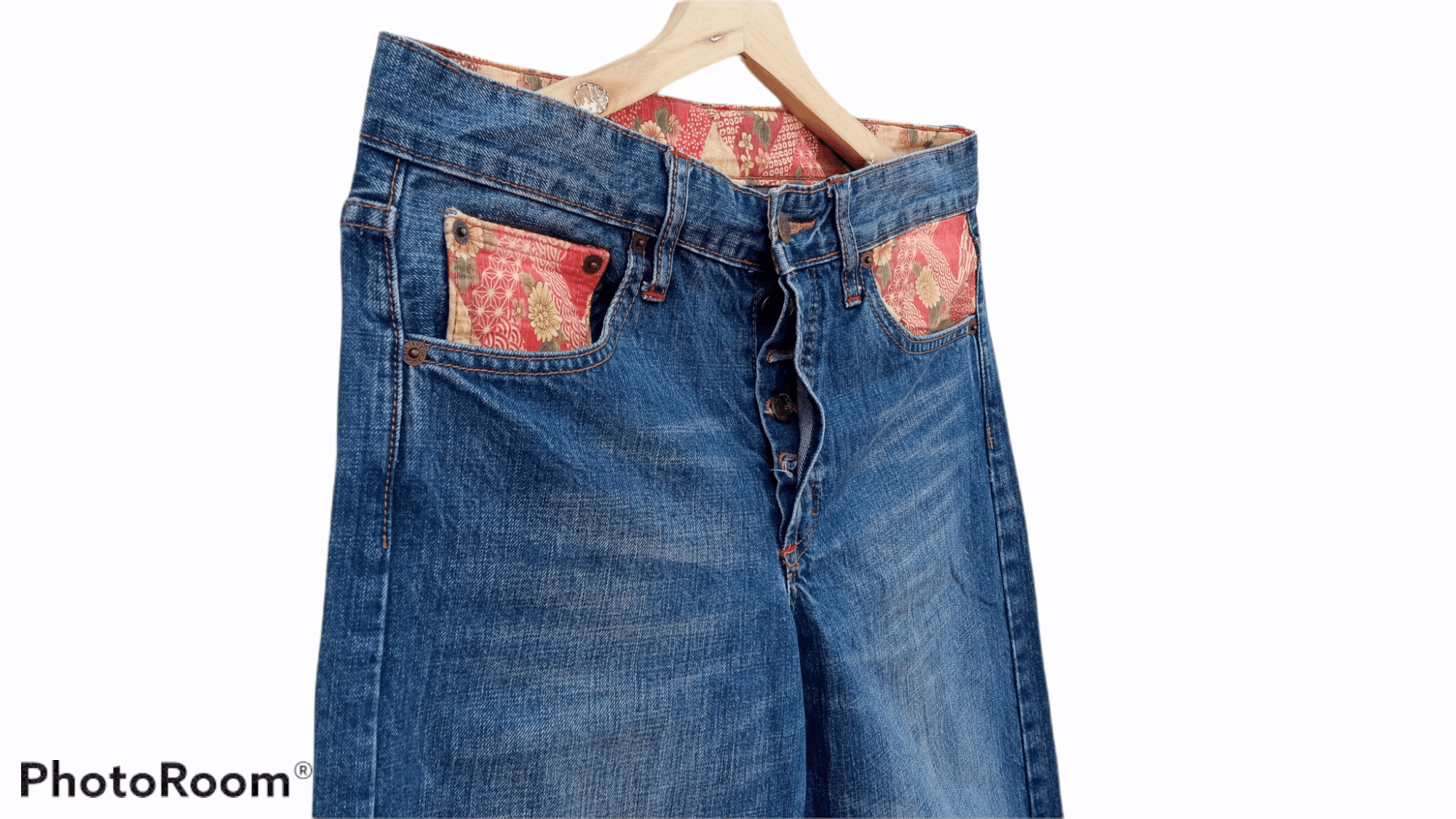 Japanese Brand × Takeo Kikuchi × Vintage 🔥🔥Takeo Kikuchi Floral Motive Distressed Jeans Size US 32 / EU 48 - 14 Thumbnail