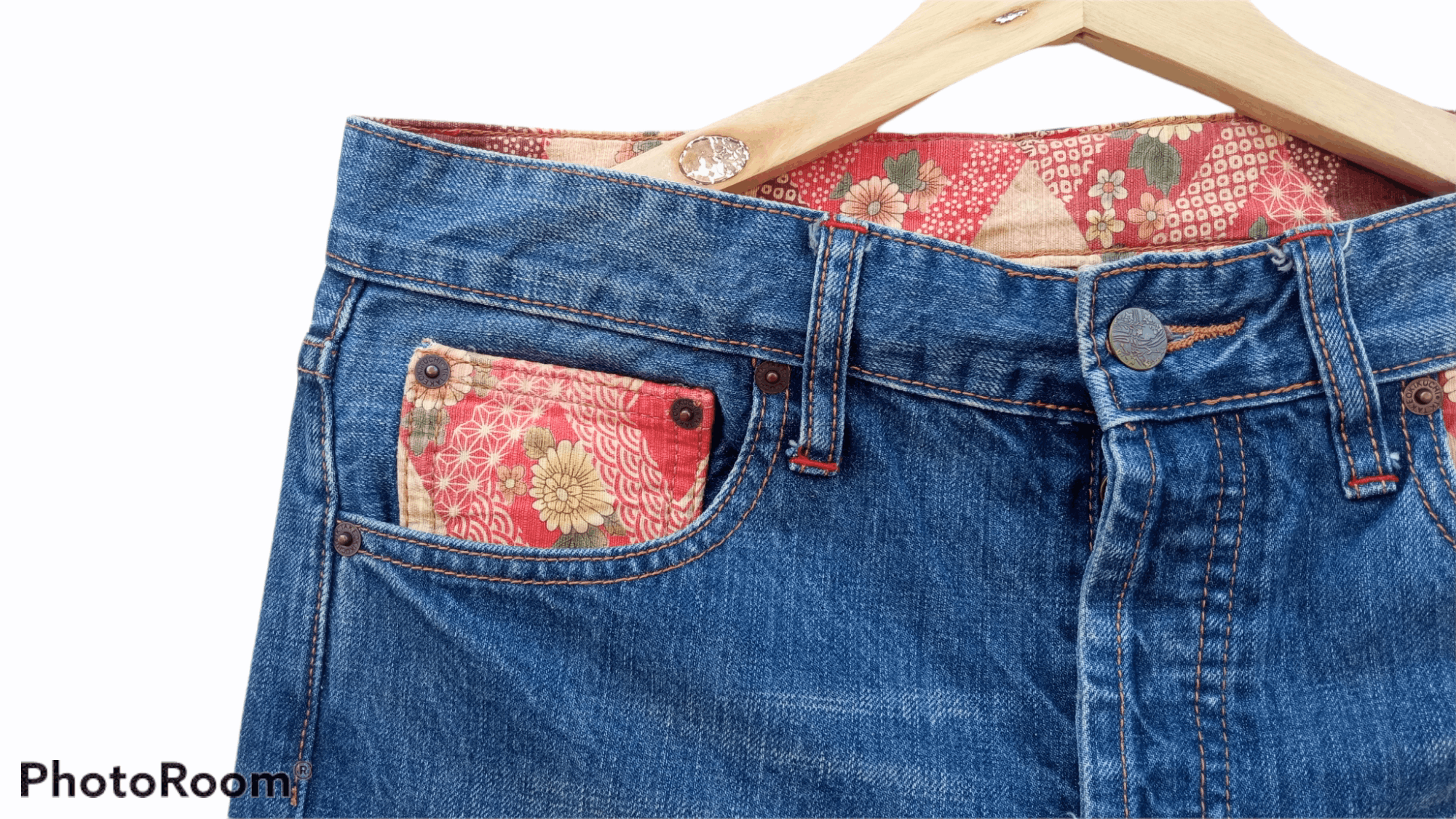 Japanese Brand × Takeo Kikuchi × Vintage 🔥🔥Takeo Kikuchi Floral Motive Distressed Jeans Size US 32 / EU 48 - 13 Thumbnail