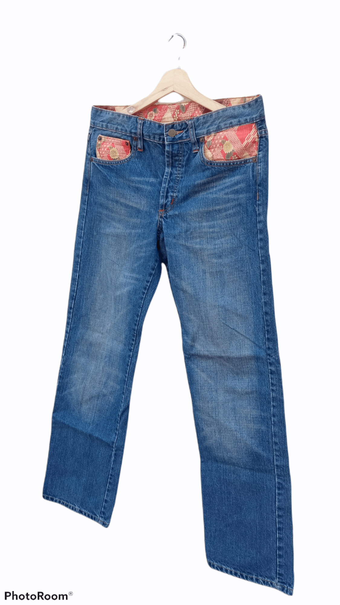 Japanese Brand × Takeo Kikuchi × Vintage 🔥🔥Takeo Kikuchi Floral Motive Distressed Jeans Size US 32 / EU 48 - 3 Thumbnail
