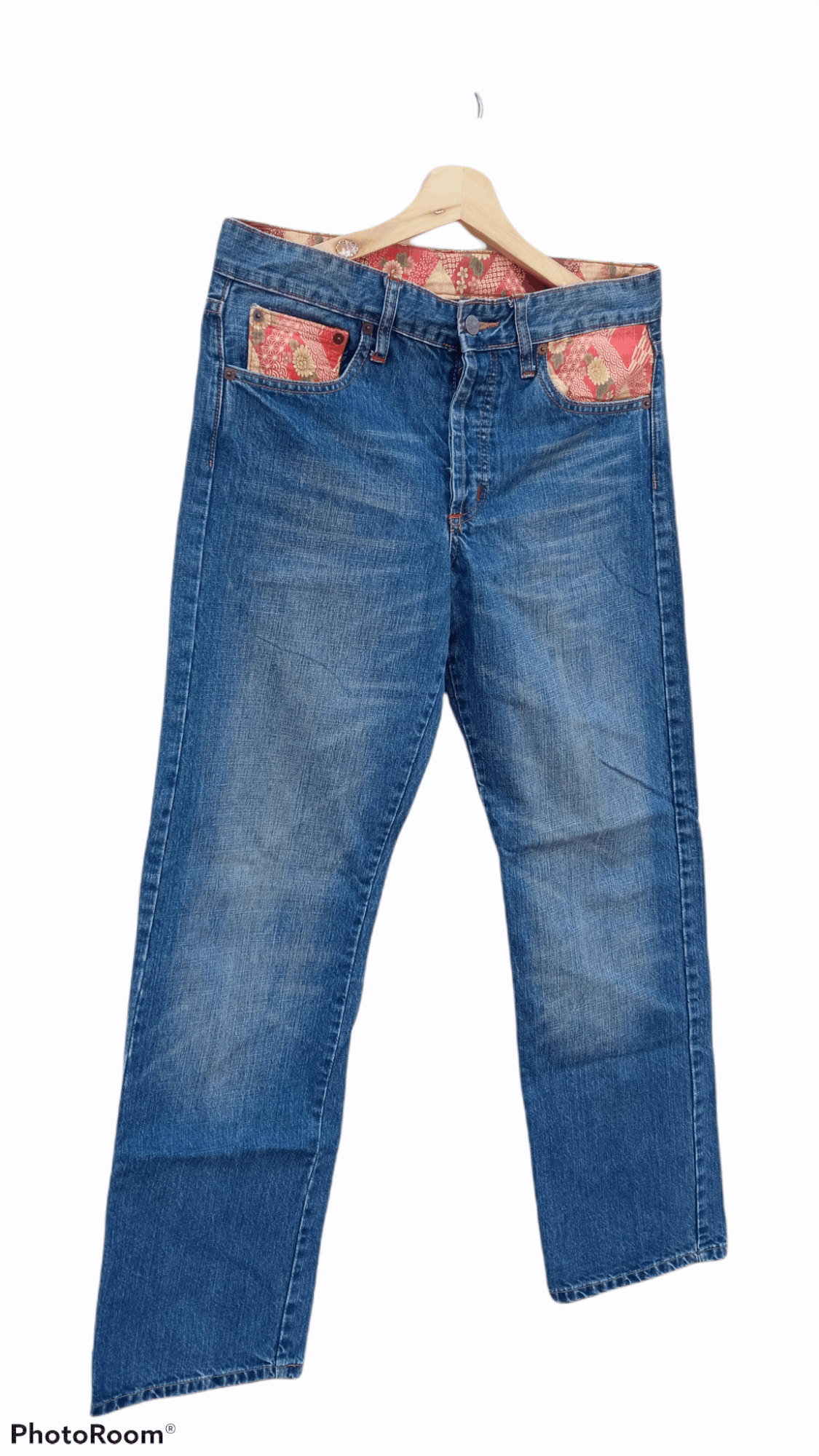 Japanese Brand × Takeo Kikuchi × Vintage 🔥🔥Takeo Kikuchi Floral Motive Distressed Jeans Size US 32 / EU 48 - 2 Thumbnail