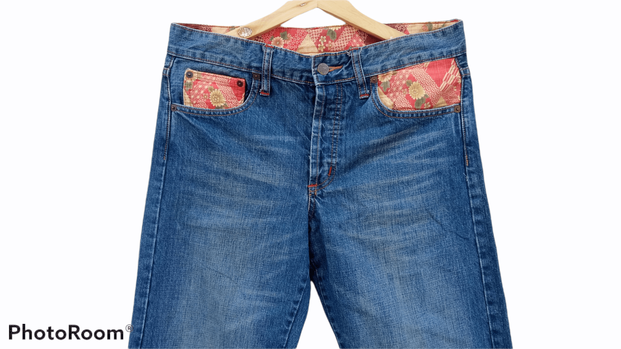 Japanese Brand × Takeo Kikuchi × Vintage 🔥🔥Takeo Kikuchi Floral Motive Distressed Jeans Size US 32 / EU 48 - 10 Thumbnail