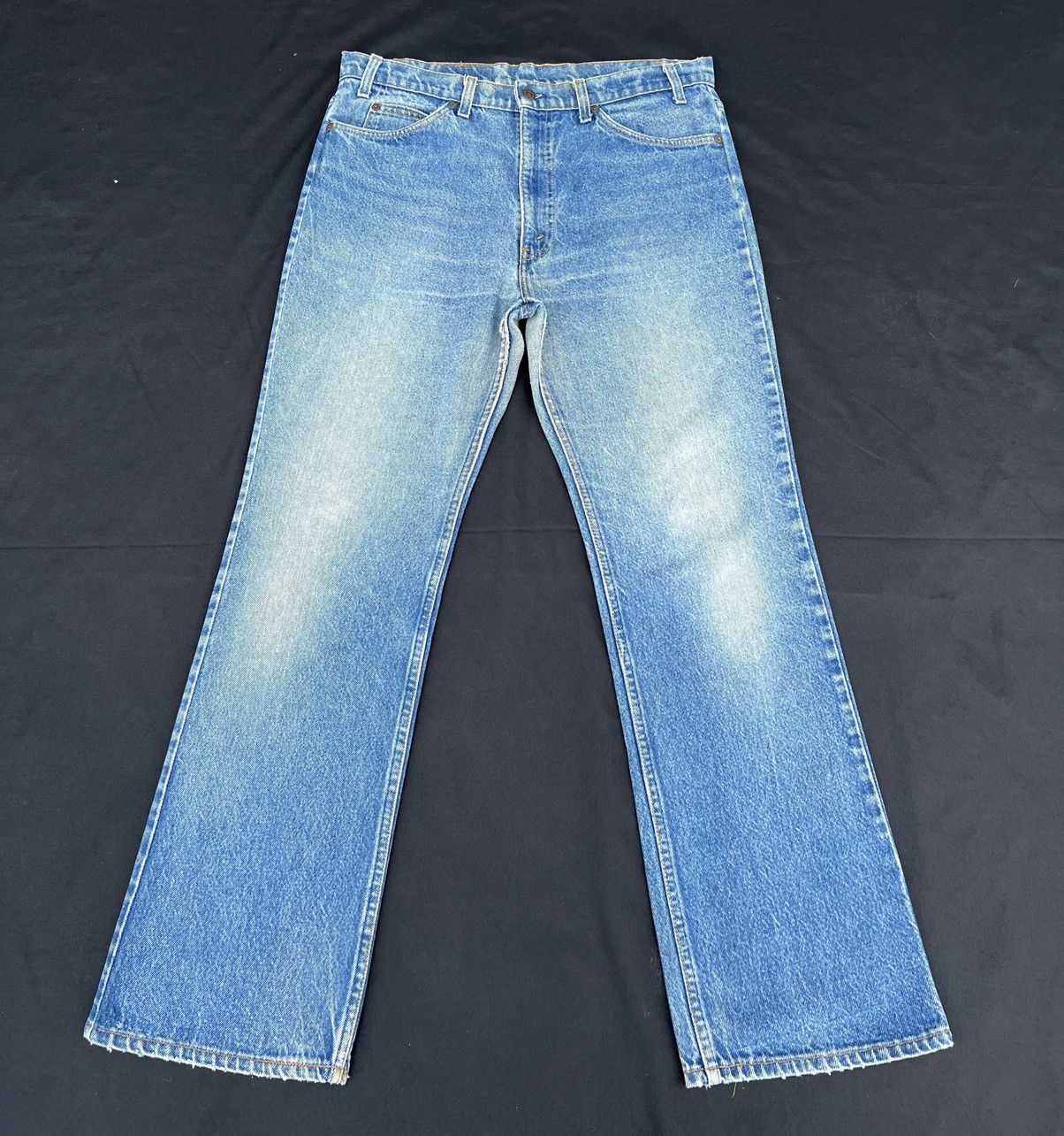 image of Levis x Vintage VTG 80's Levi’S 517 Orange Tab Dirty Mud Denim Flare Jeans, Men's (Size 36)