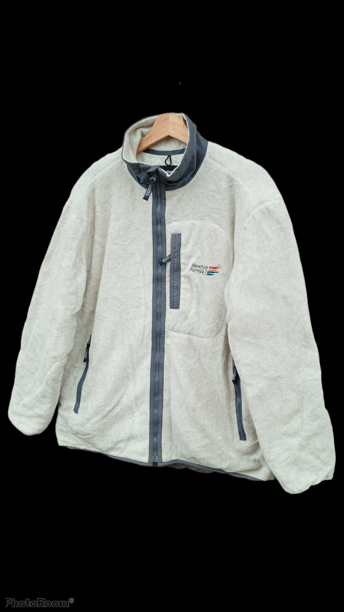 Benetton × Japanese Brand × Vintage 🔥🔥Vintage Benetton Formula 1 Racing Team Fleece Jacket Size US L / EU 52-54 / 3 - 3 Thumbnail