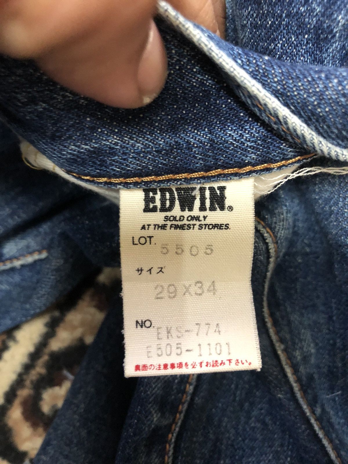 Edwin × Vintage VINTAGE SELVEDGE EDWIN 505x GRUNGE DISTRESSED DENIM Size US 29 - 7 Thumbnail