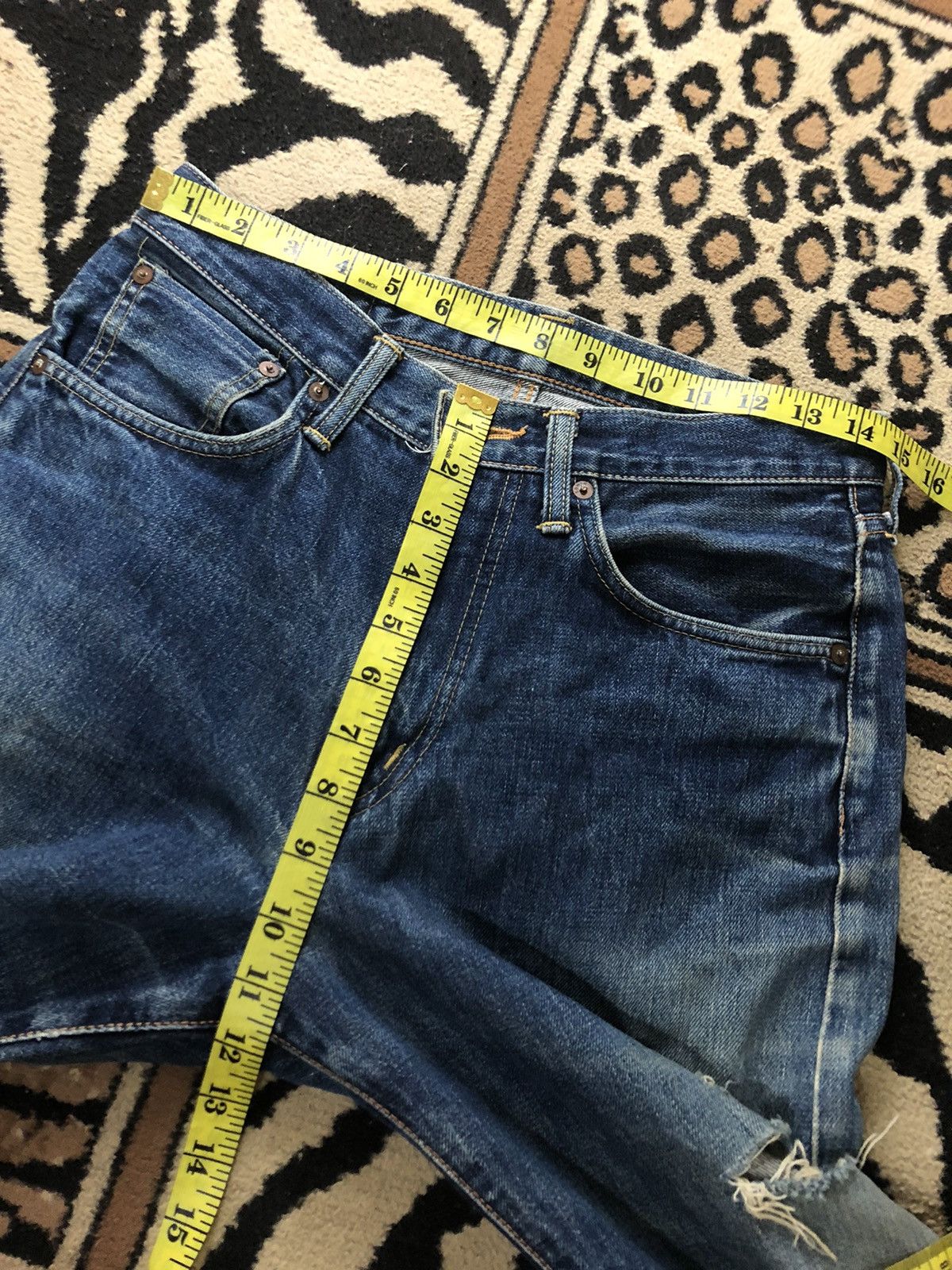 Edwin × Vintage VINTAGE SELVEDGE EDWIN 505x GRUNGE DISTRESSED DENIM Size US 29 - 15 Thumbnail