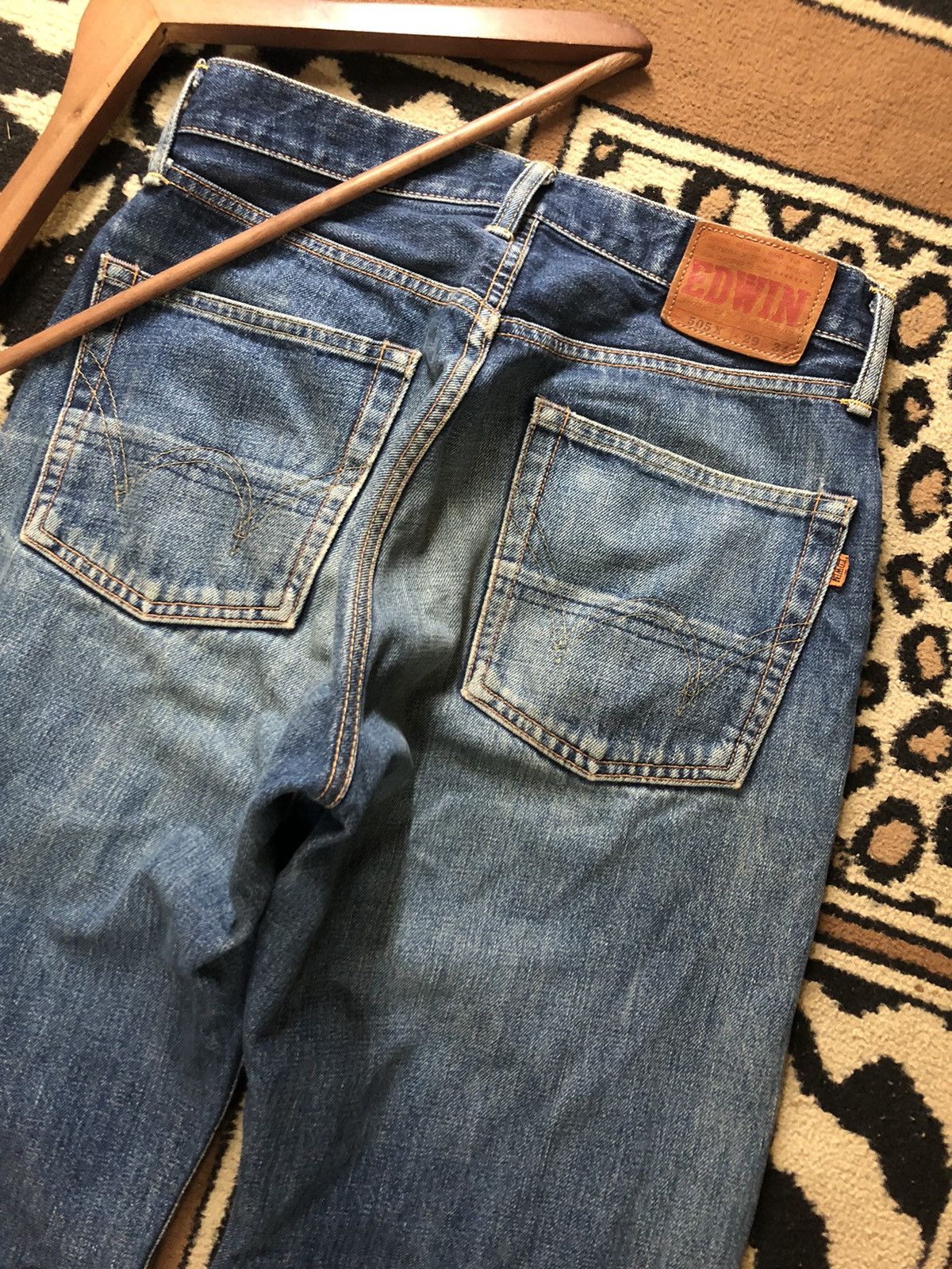 Edwin × Vintage VINTAGE SELVEDGE EDWIN 505x GRUNGE DISTRESSED DENIM Size US 29 - 10 Thumbnail