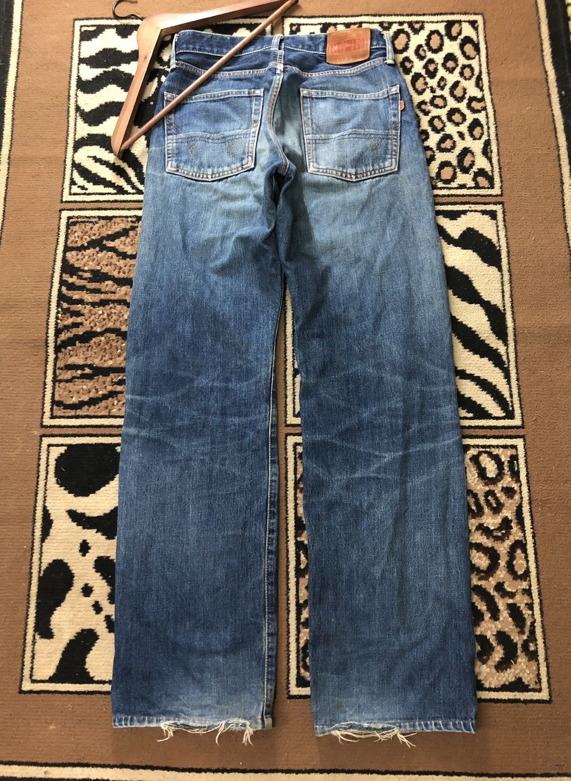 Edwin × Vintage VINTAGE SELVEDGE EDWIN 505x GRUNGE DISTRESSED DENIM Size US 29 - 9 Thumbnail