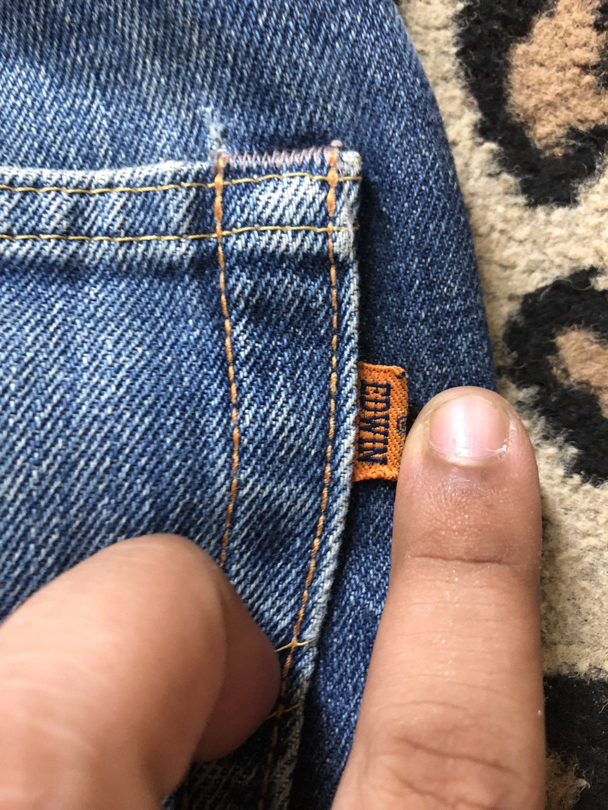 Edwin × Vintage VINTAGE SELVEDGE EDWIN 505x GRUNGE DISTRESSED DENIM Size US 29 - 11 Thumbnail