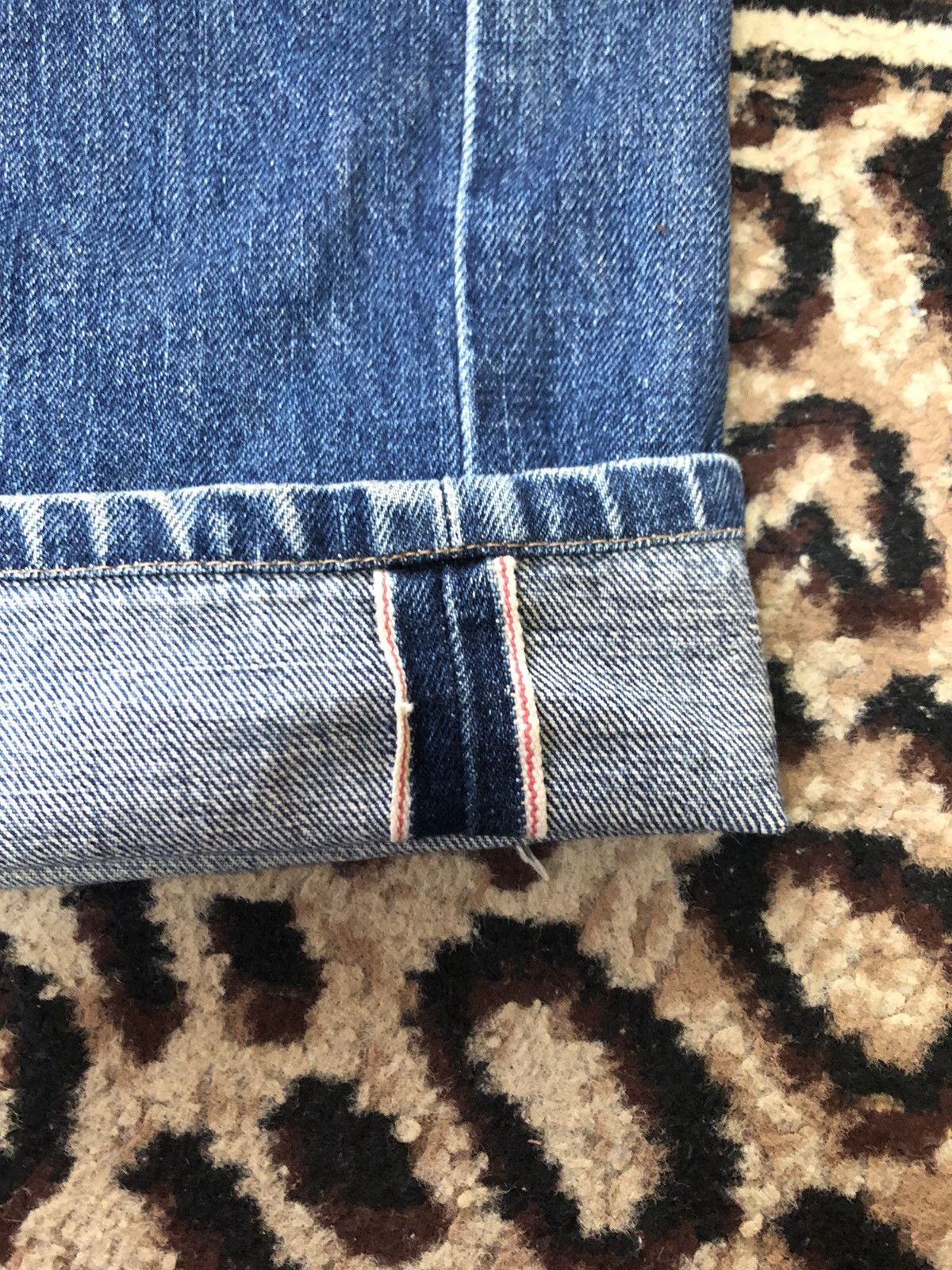 Edwin × Vintage VINTAGE SELVEDGE EDWIN 505x GRUNGE DISTRESSED DENIM Size US 29 - 3 Thumbnail
