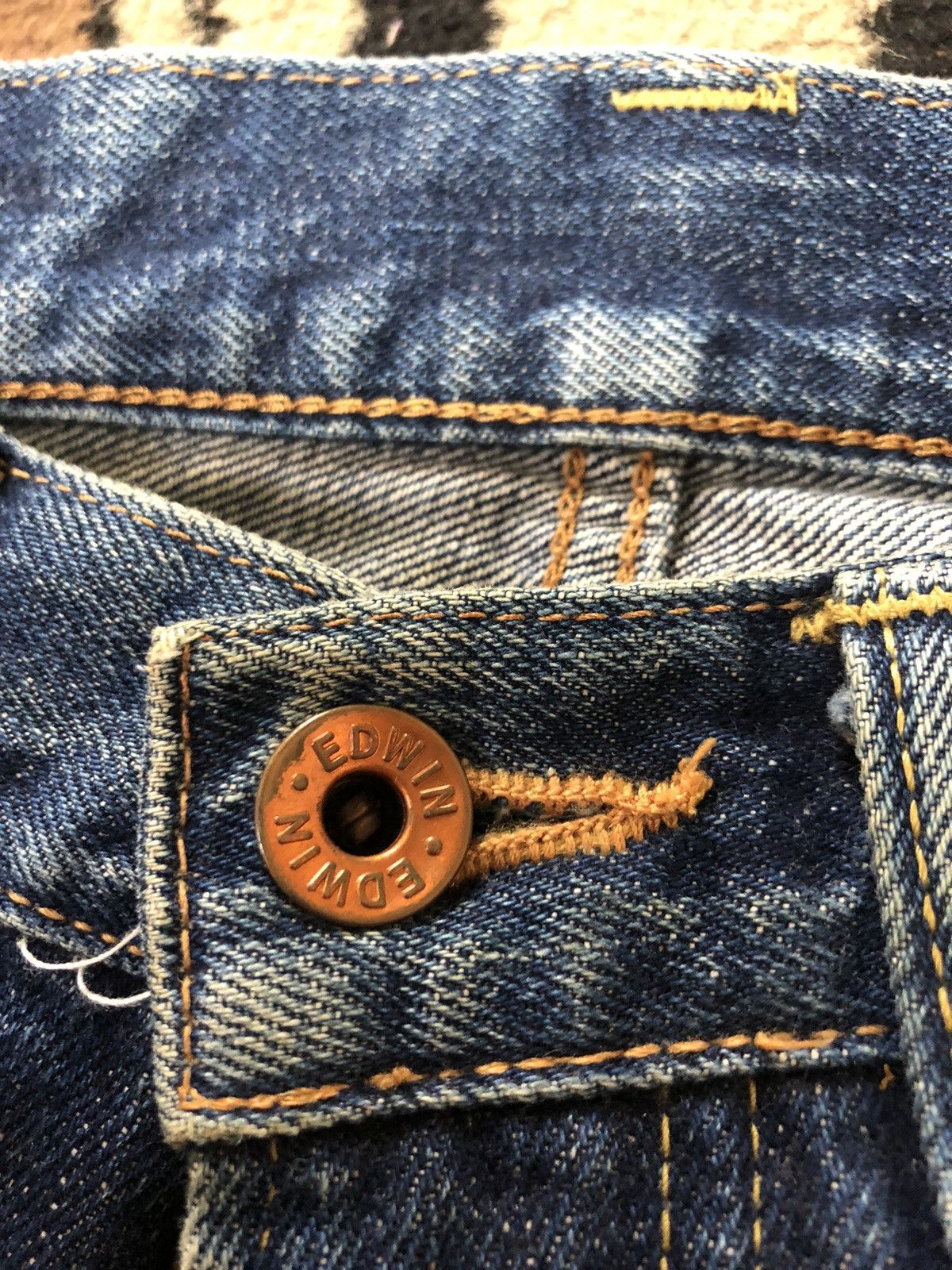 Edwin × Vintage VINTAGE SELVEDGE EDWIN 505x GRUNGE DISTRESSED DENIM Size US 29 - 5 Thumbnail