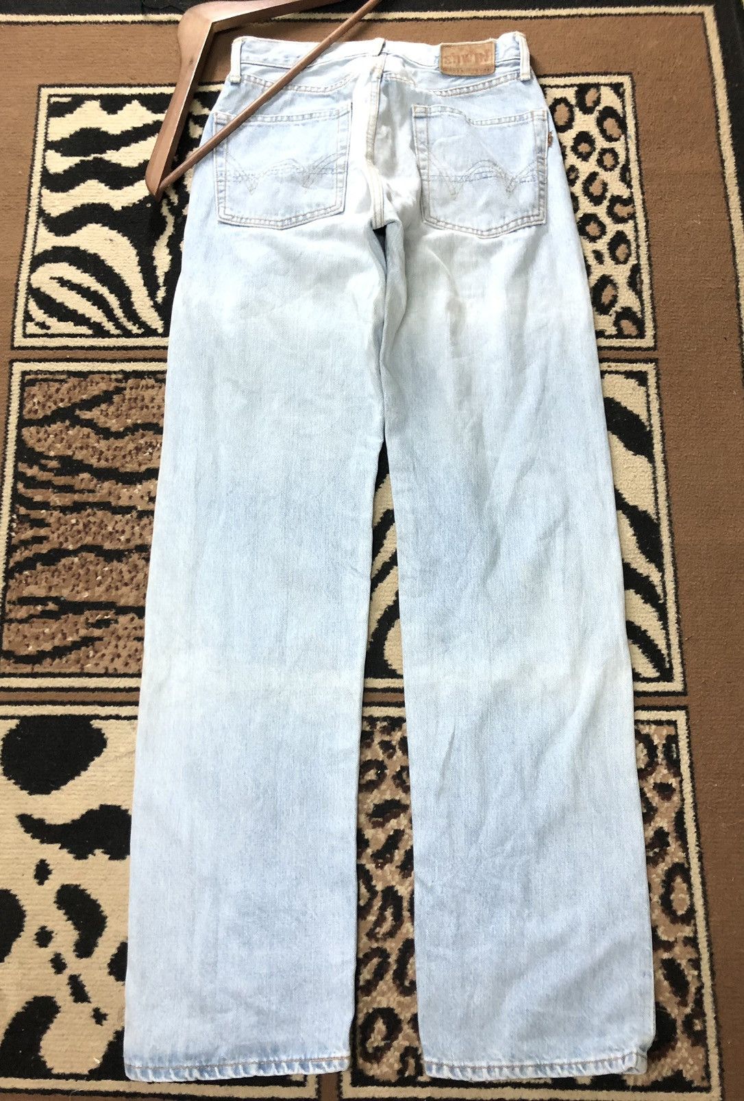 Edwin × Vintage VINTAGE SELVEDGE EDWIN505x LIGHT BLUE WASH DISTRESSED DENIM Size US 28 / EU 44 - 9 Thumbnail