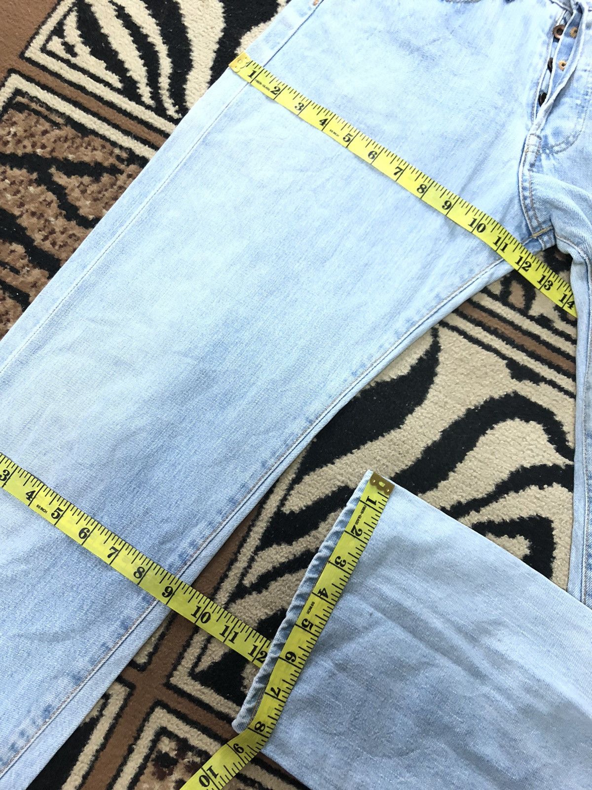 Edwin × Vintage VINTAGE SELVEDGE EDWIN505x LIGHT BLUE WASH DISTRESSED DENIM Size US 28 / EU 44 - 17 Thumbnail