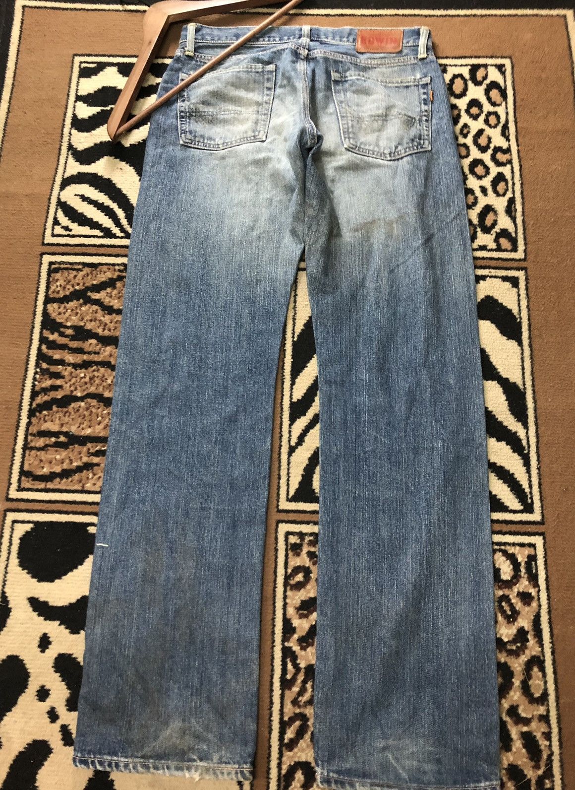Edwin × Vintage VINTAGE SELVEDGE EDWIN LOWRIZE DISTRESSED BLUE WASH DENIM Size US 30 / EU 46 - 9 Thumbnail